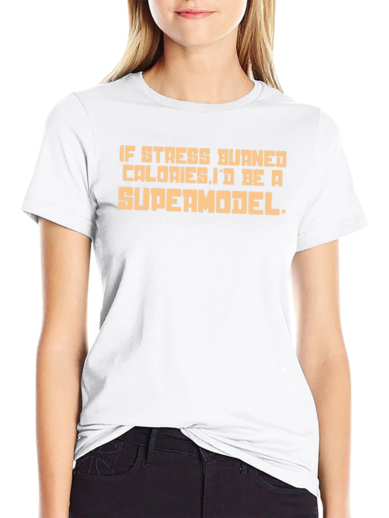 Stress Calories Supermodel Graphic Tee