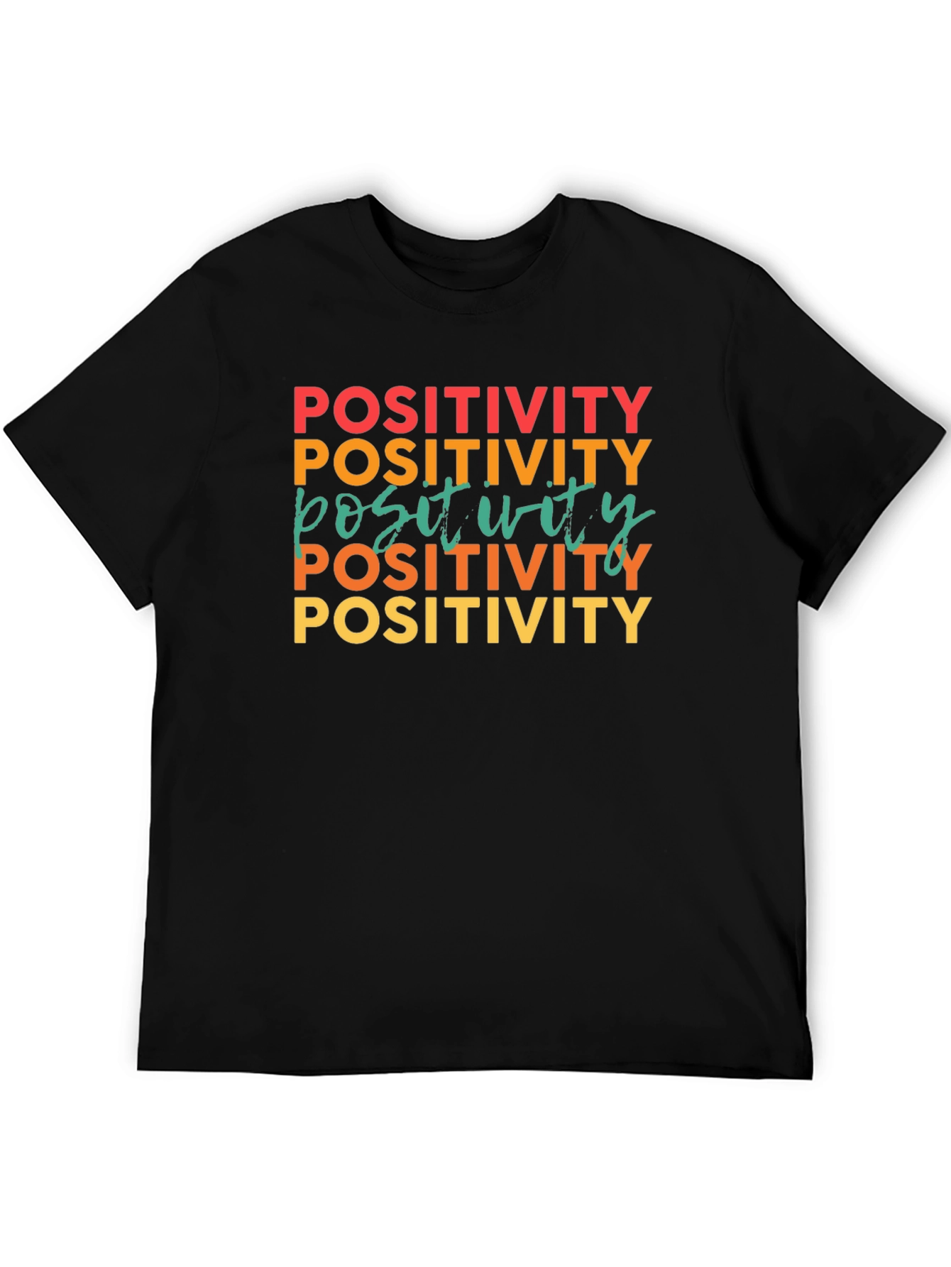 Positivity Graphic Tee - Retro Vibe Shirt