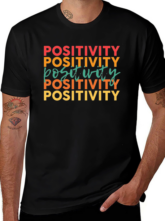 Positivity Graphic Tee - Retro Vibe Shirt