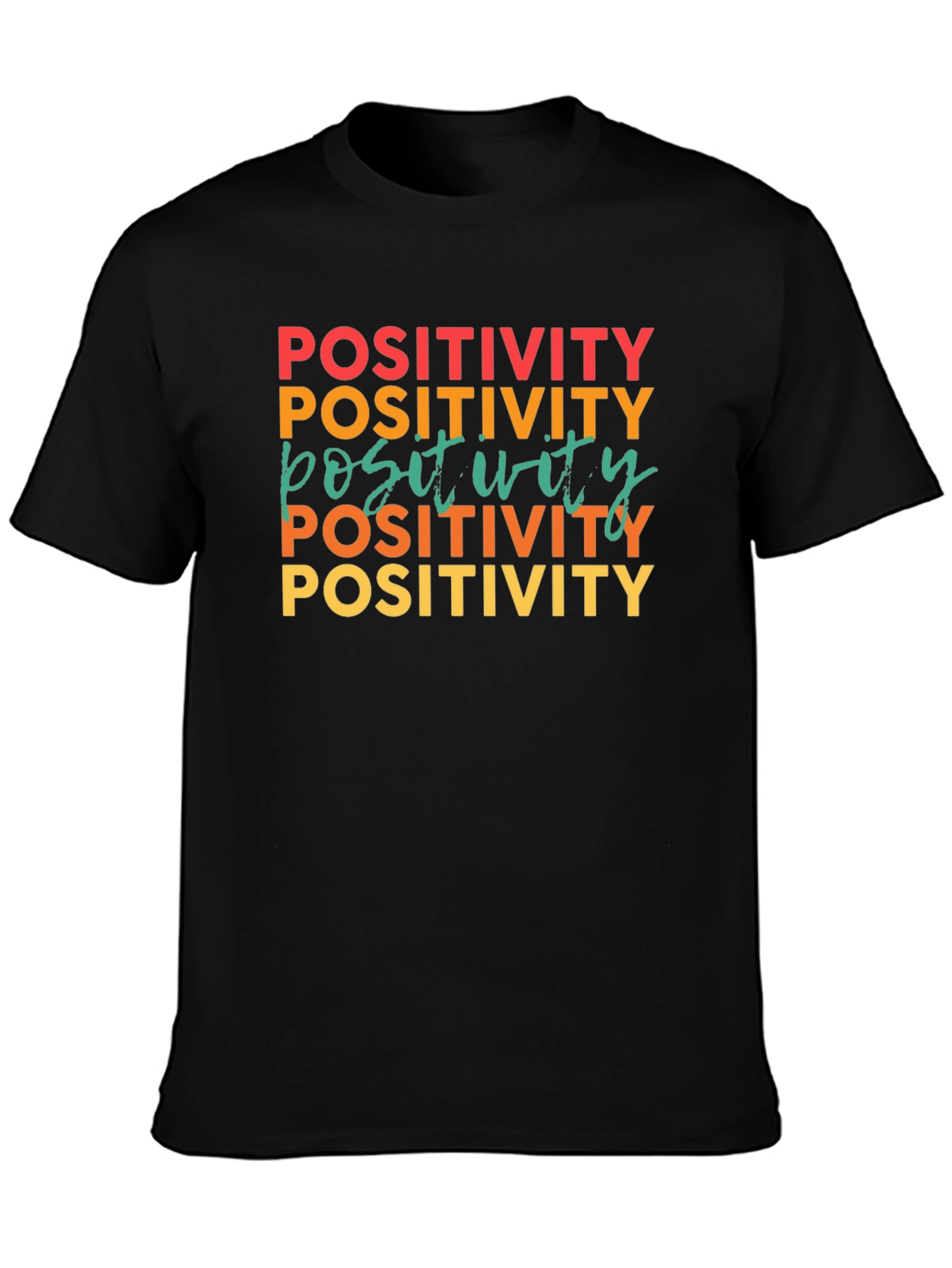 Positivity Graphic Tee - Retro Vibe Shirt