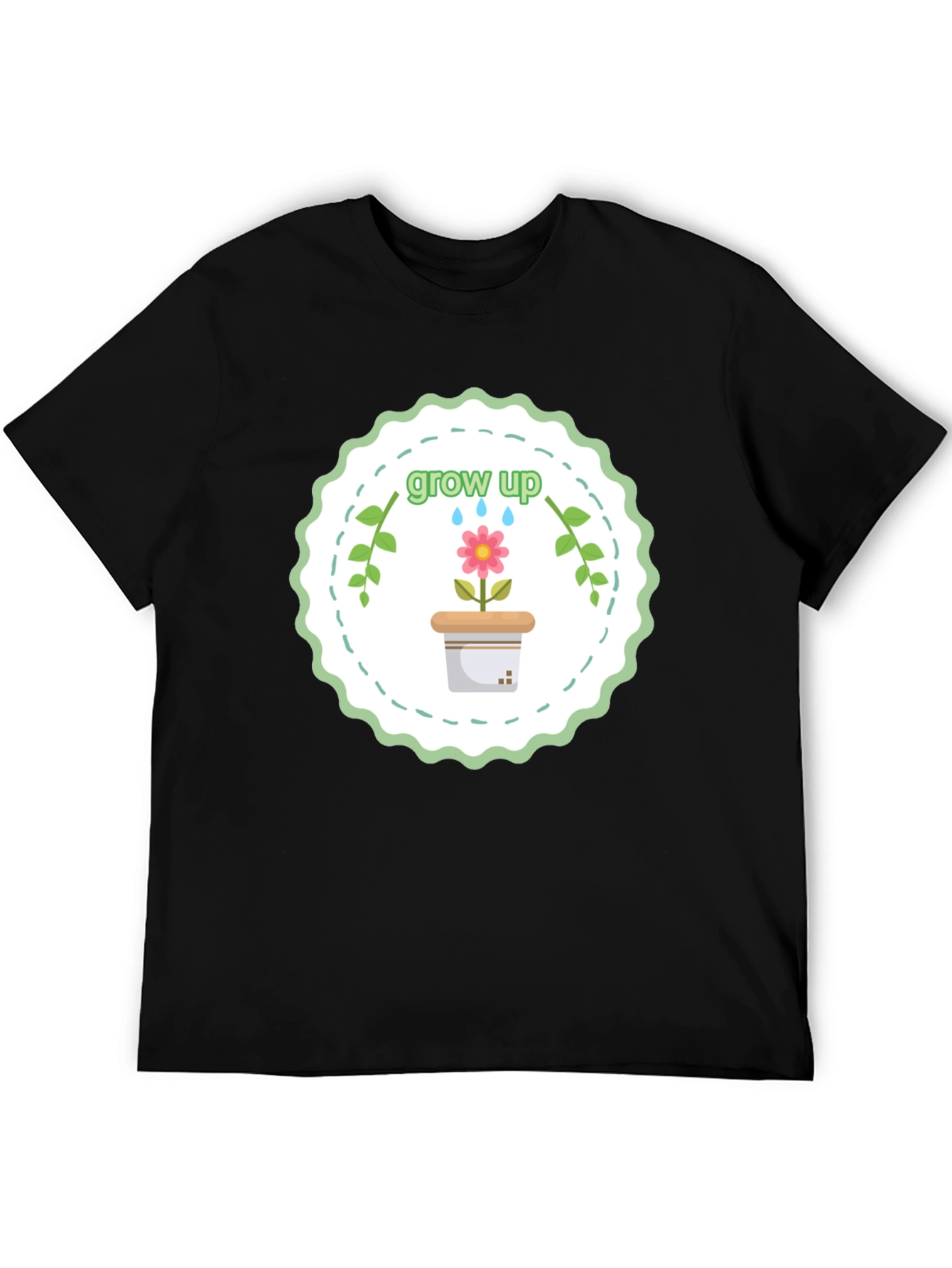 Grow Up T-Shirt - Floral Design Soft Cotton