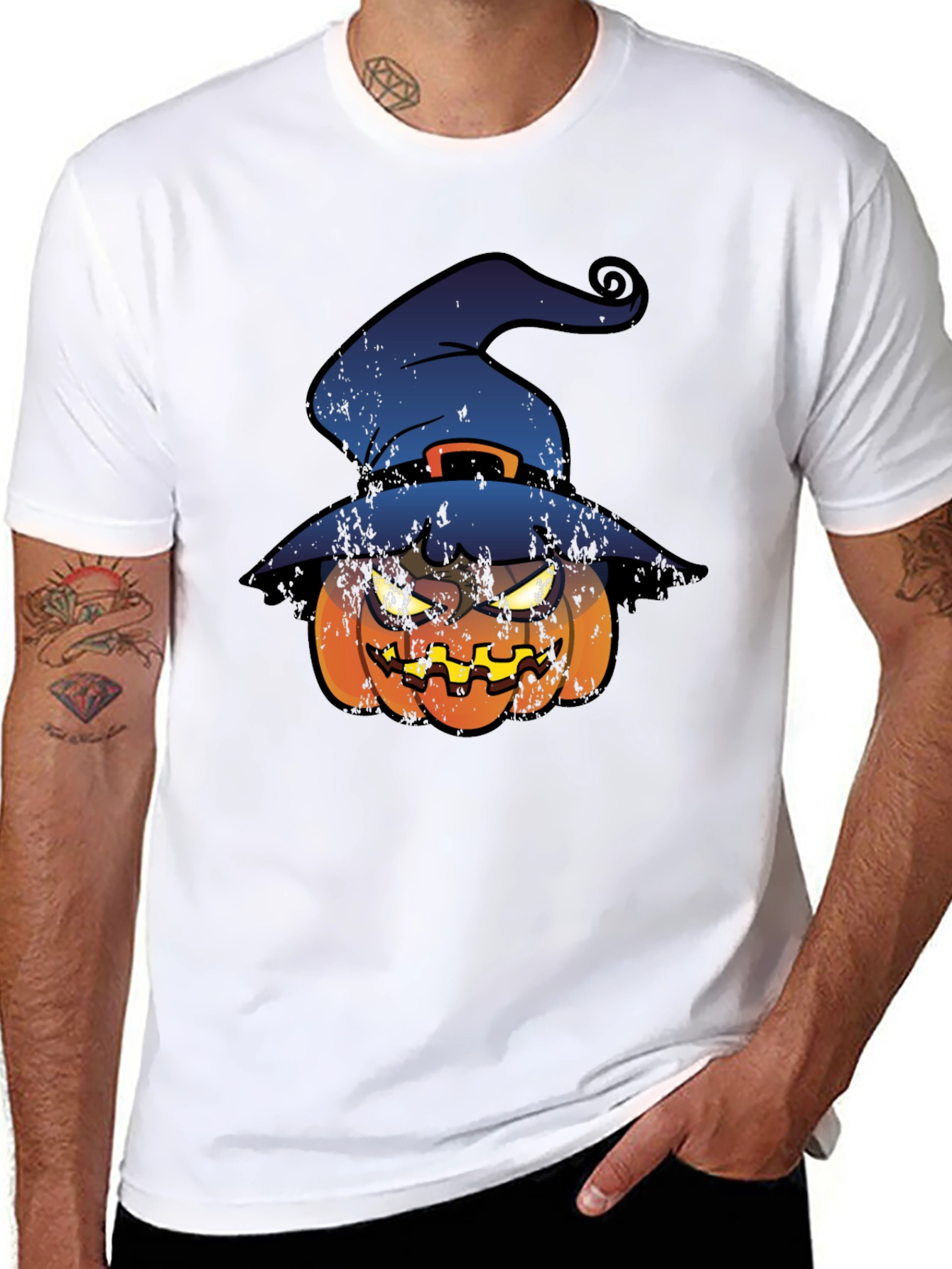 Halloween Pumpkin Witch Hat T-Shirt