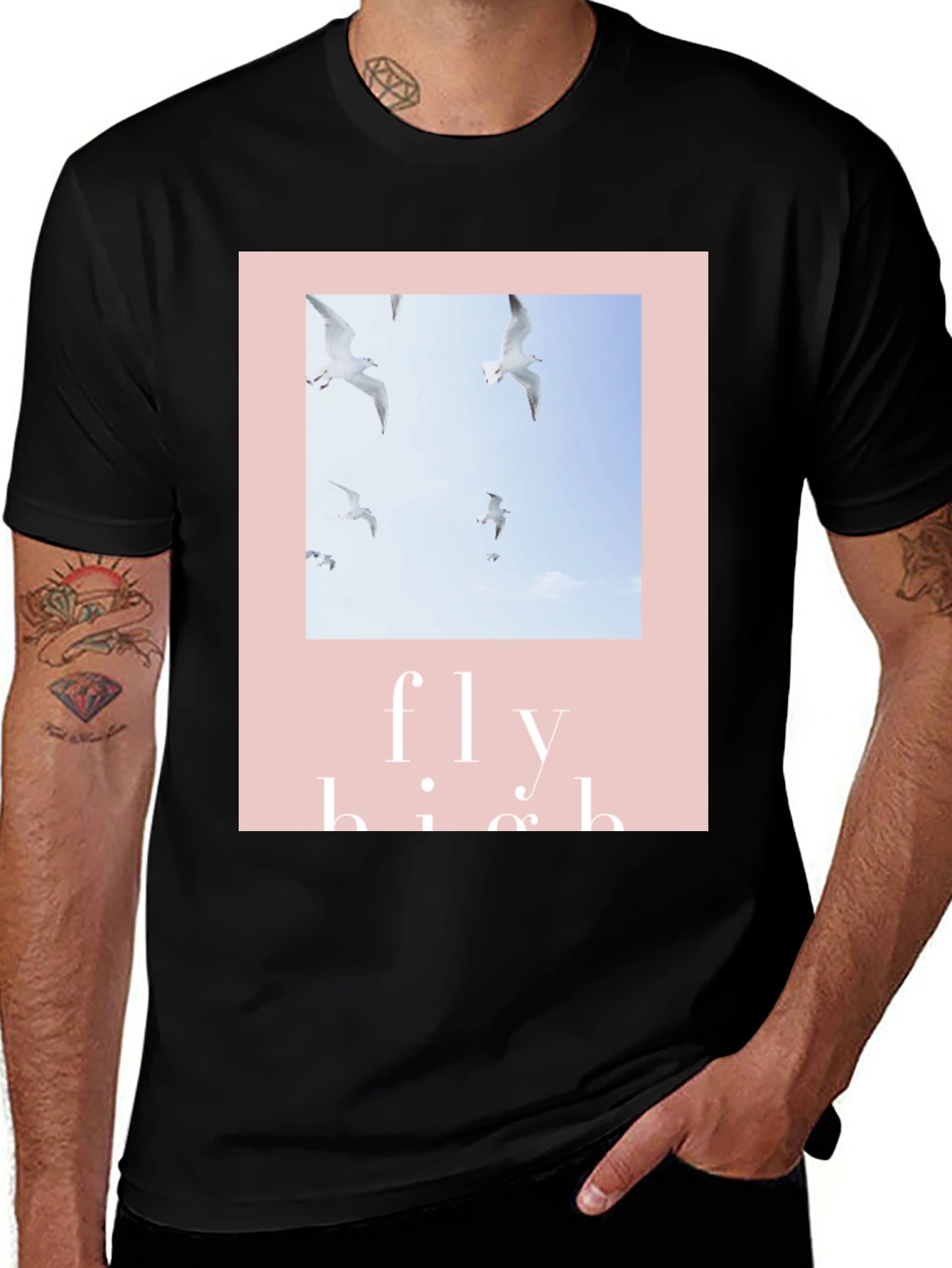 Fly High Graphic Tee - Seagull Design