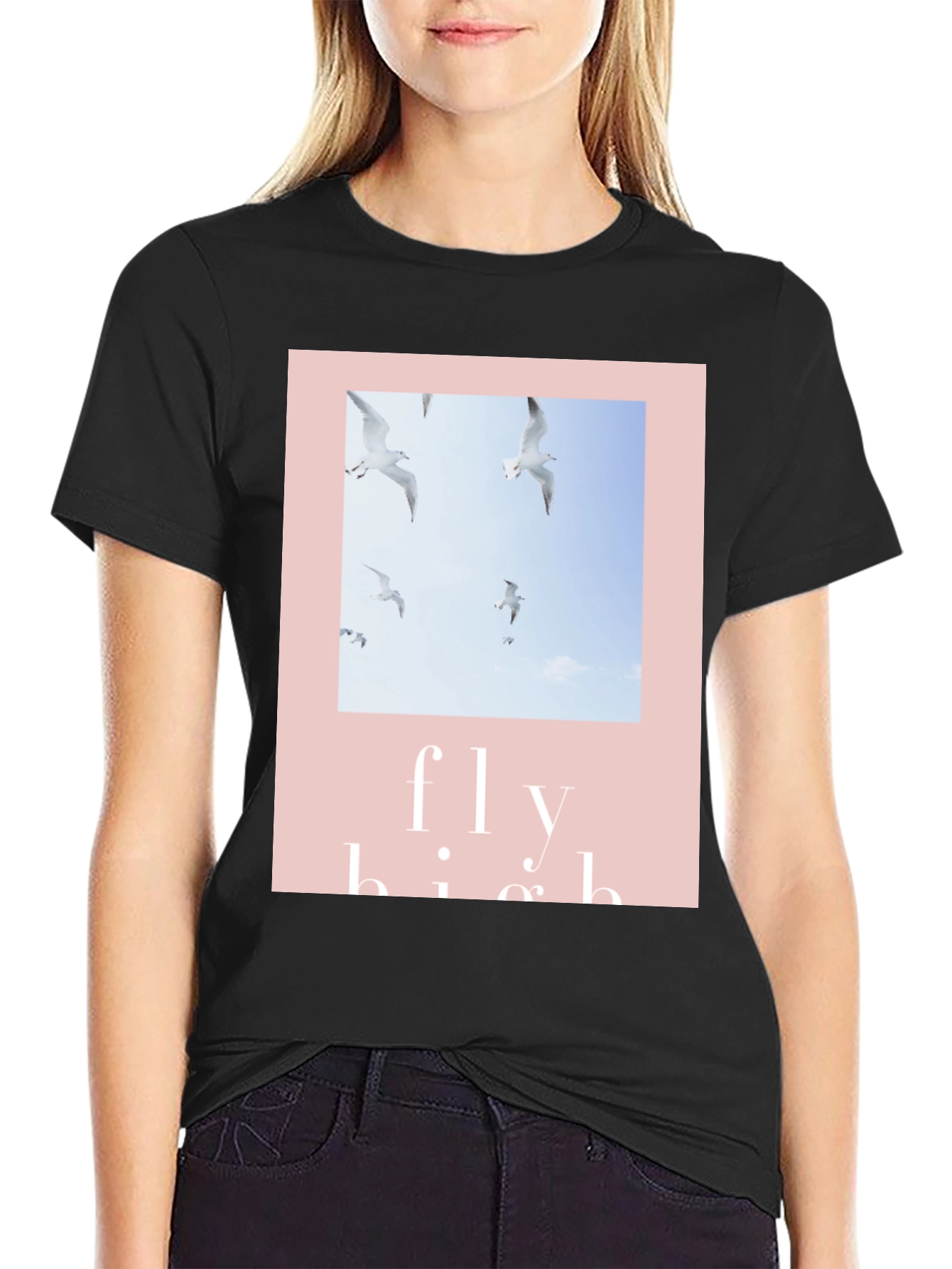 Fly High Graphic Tee - Seagull Design