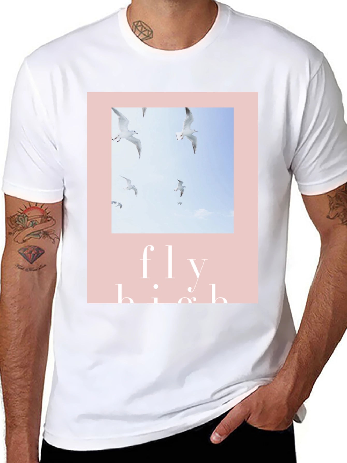 Fly High Graphic Tee - Seagull Design
