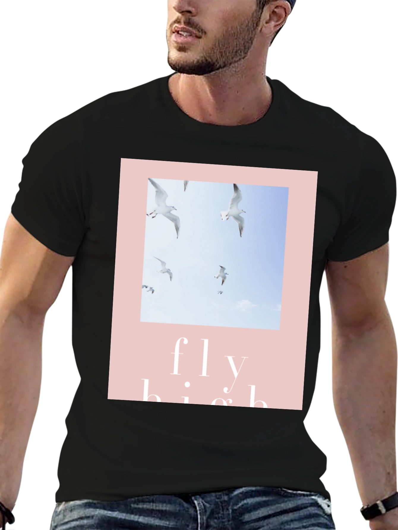 Fly High Graphic Tee - Seagull Design