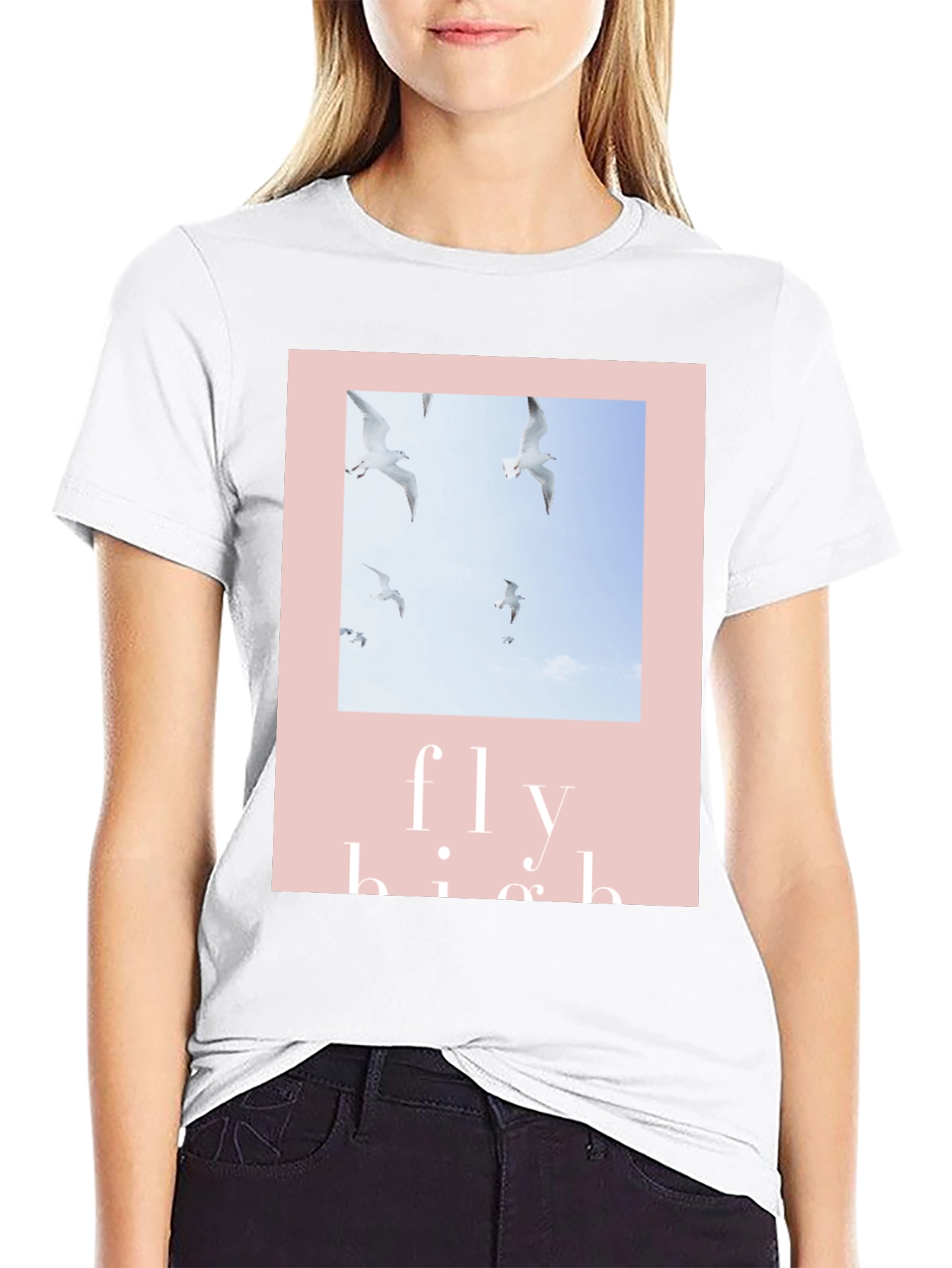 Fly High Graphic Tee - Seagull Design