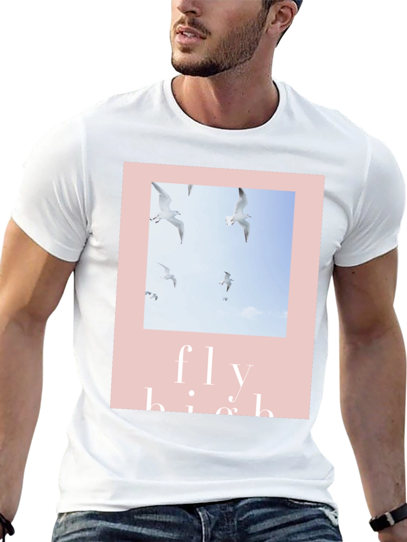 Fly High Graphic Tee - Seagull Design