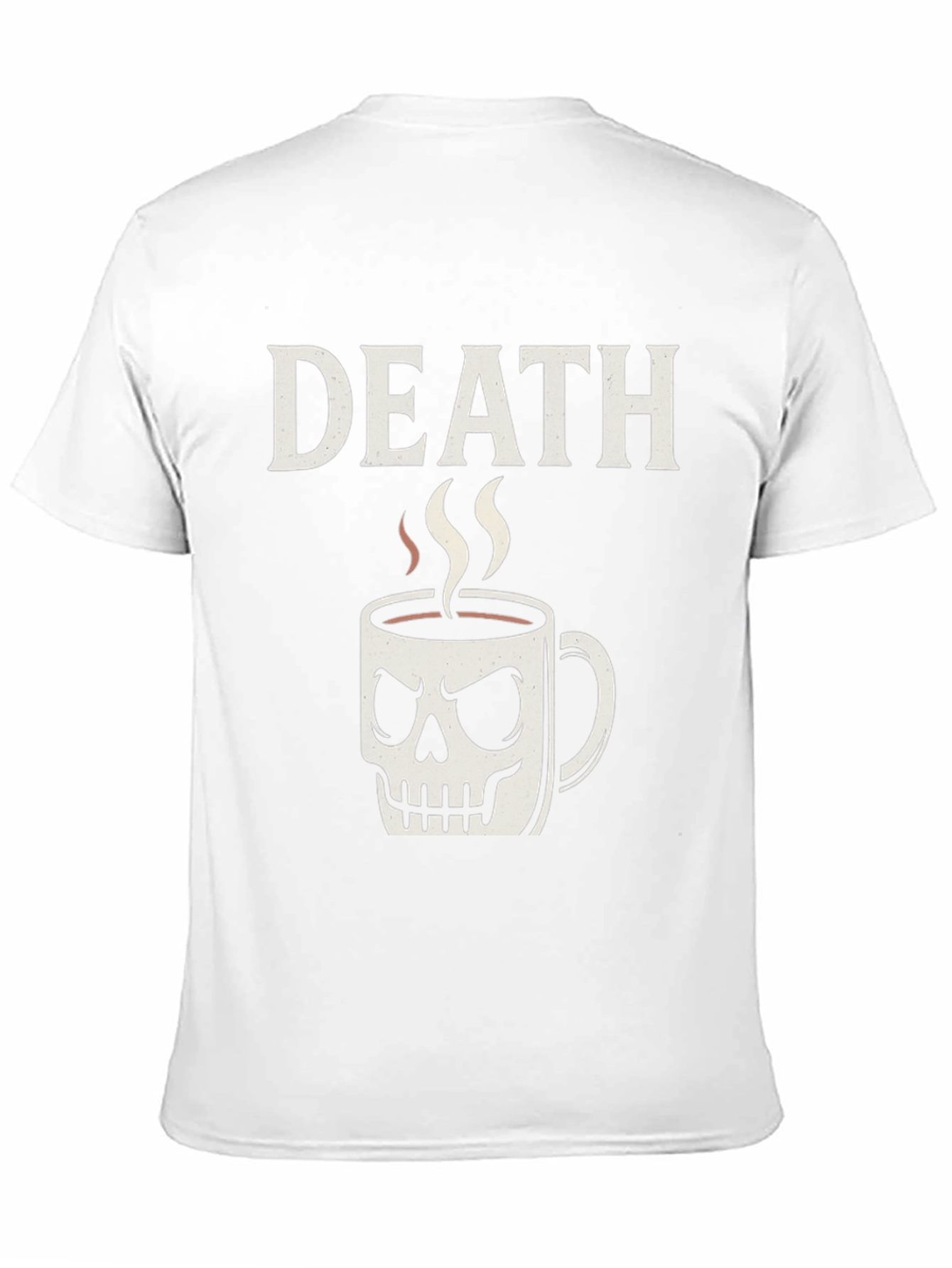 Death Before Coffee Skull Mug Graphic Tee