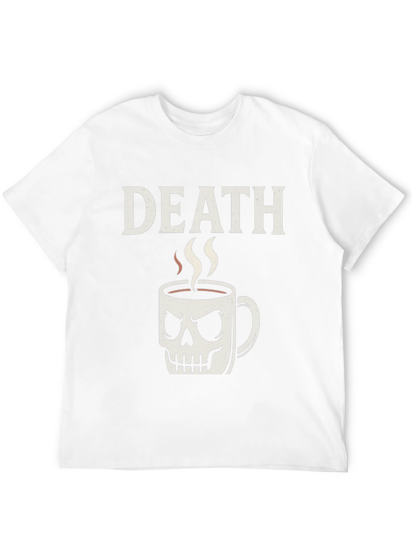 Death Before Coffee Skull Mug Graphic Tee