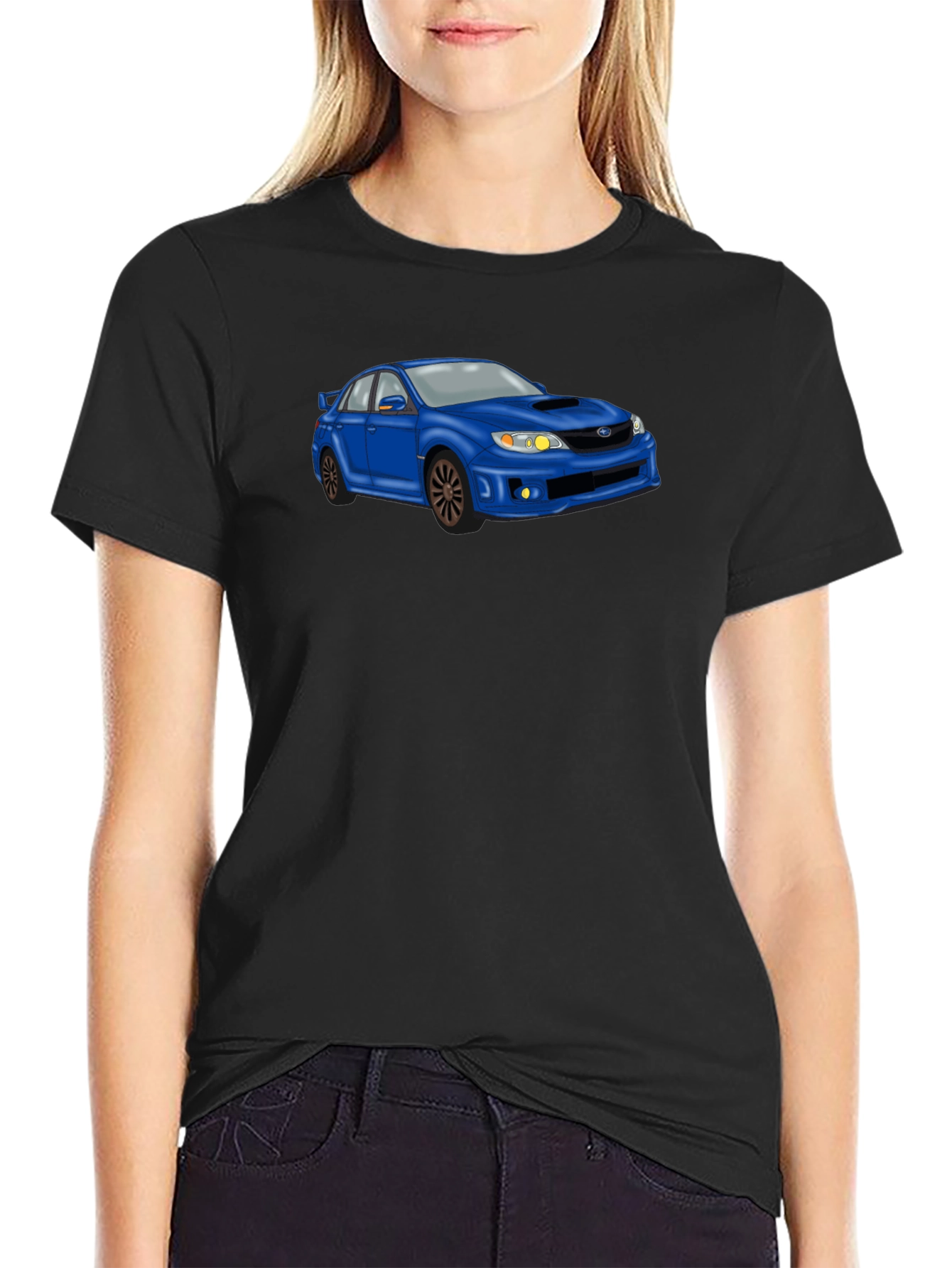 Blue Car Graphic T-Shirt