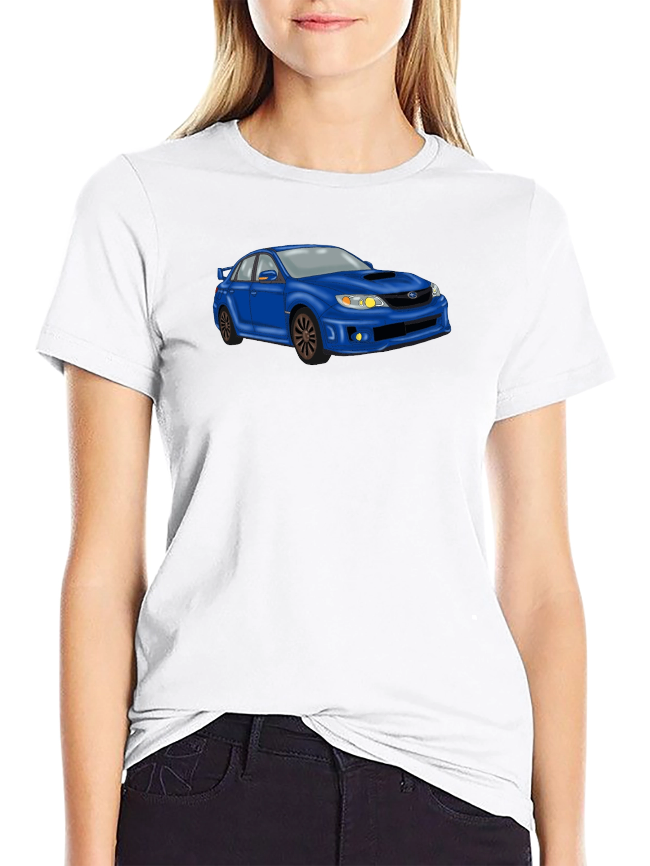 Blue Car Graphic T-Shirt