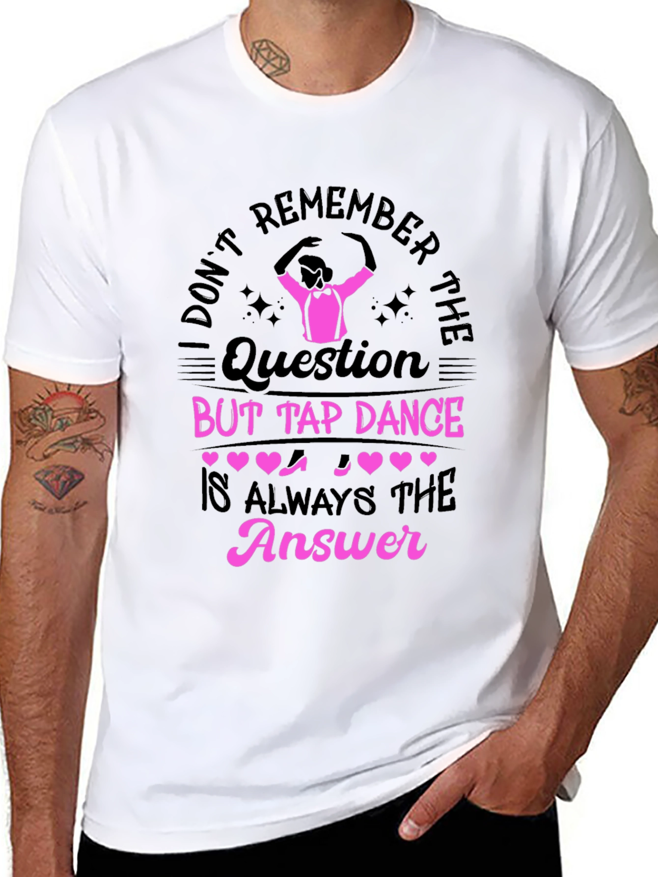 Tap Dance Answer Tee - Fun Black T-Shirt