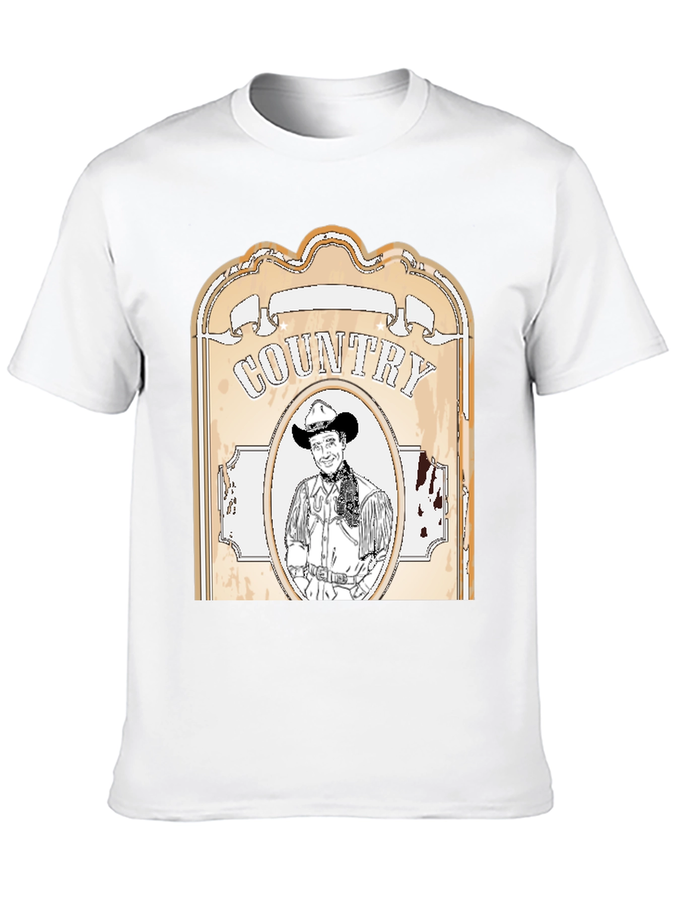 Country Cowboy Graphic Tee - Western Style Black T-Shirt