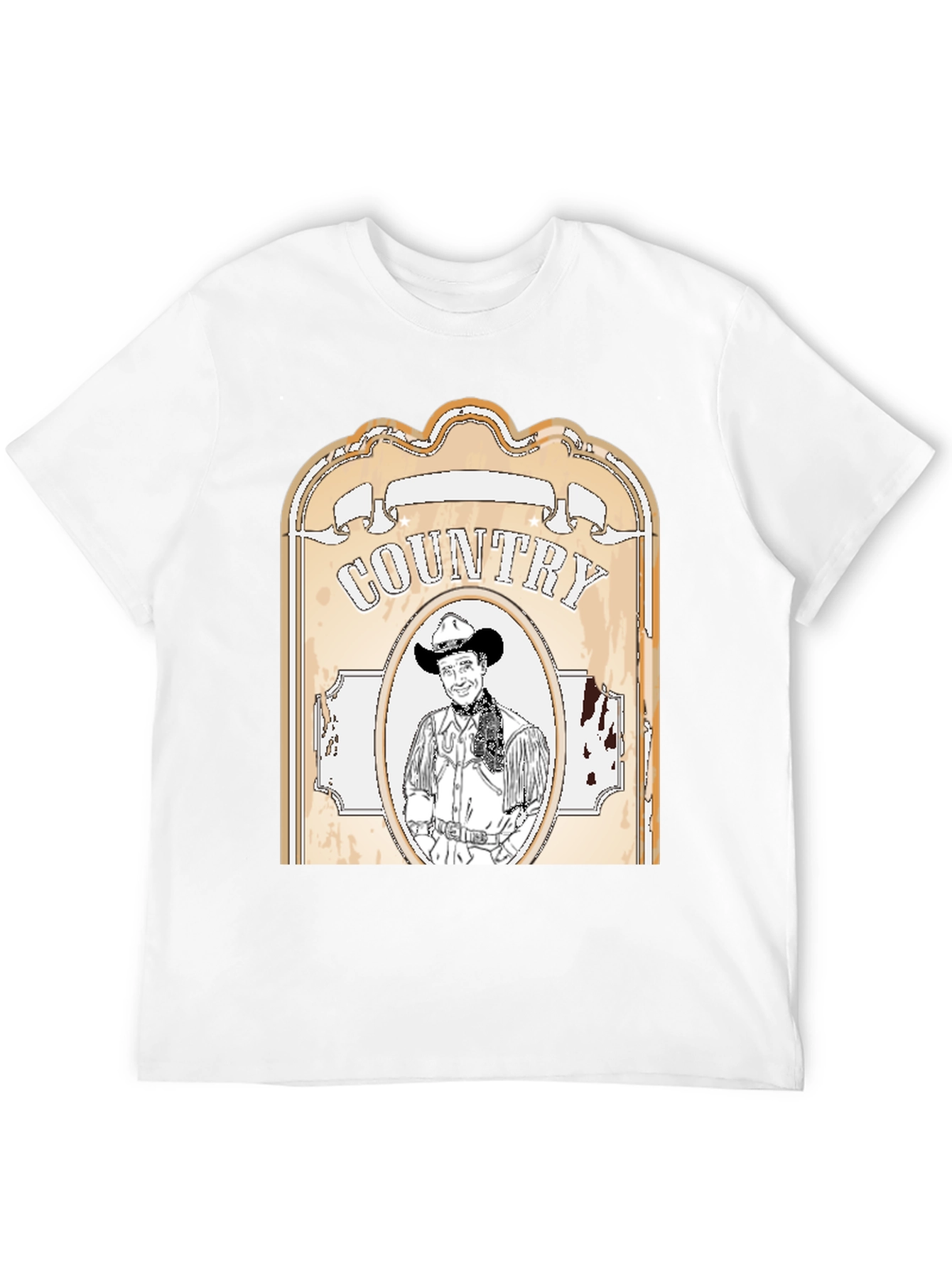 Country Cowboy Graphic Tee - Western Style Black T-Shirt