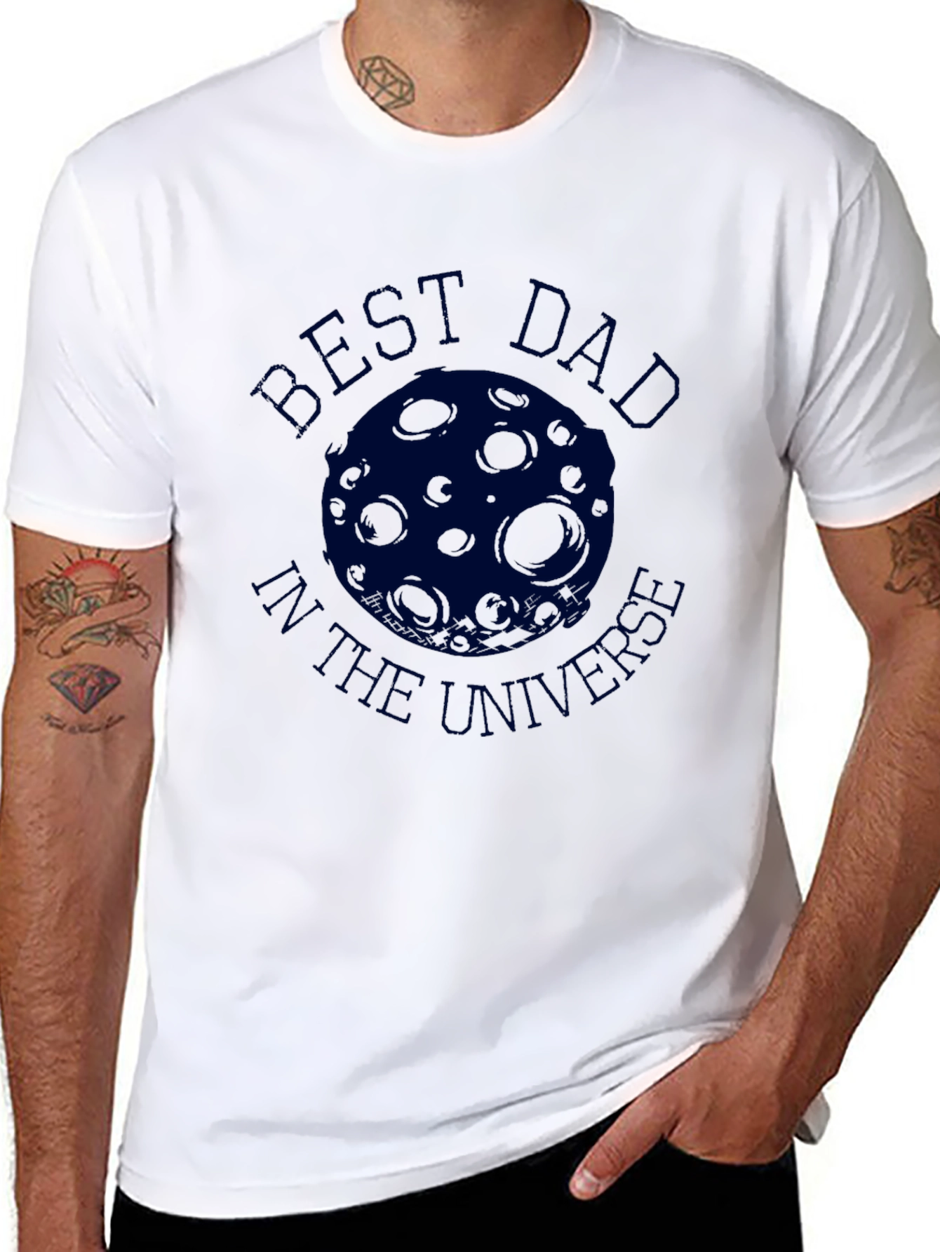 Best Dad in the Universe T-Shirt - Black