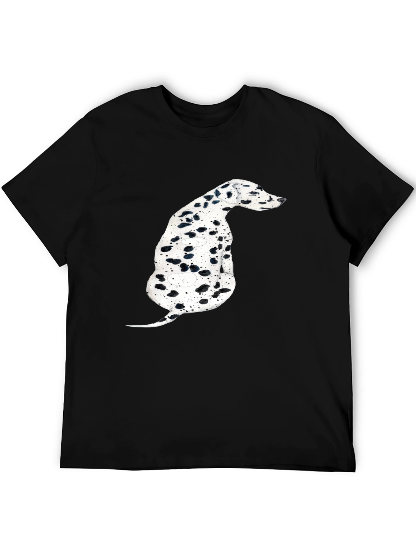 Dalmatian Dog Print Black T-Shirt