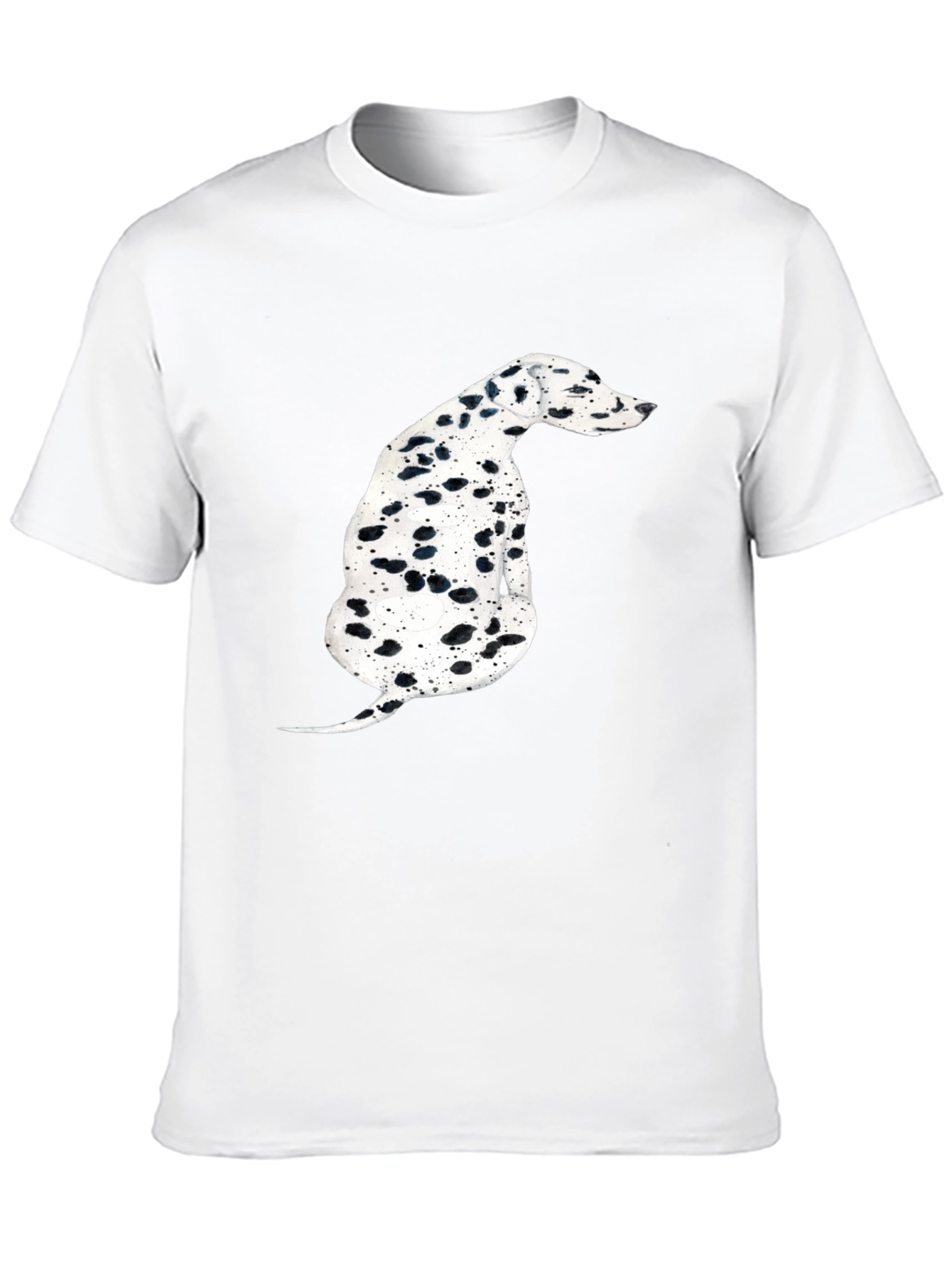 Dalmatian Dog Print Black T-Shirt