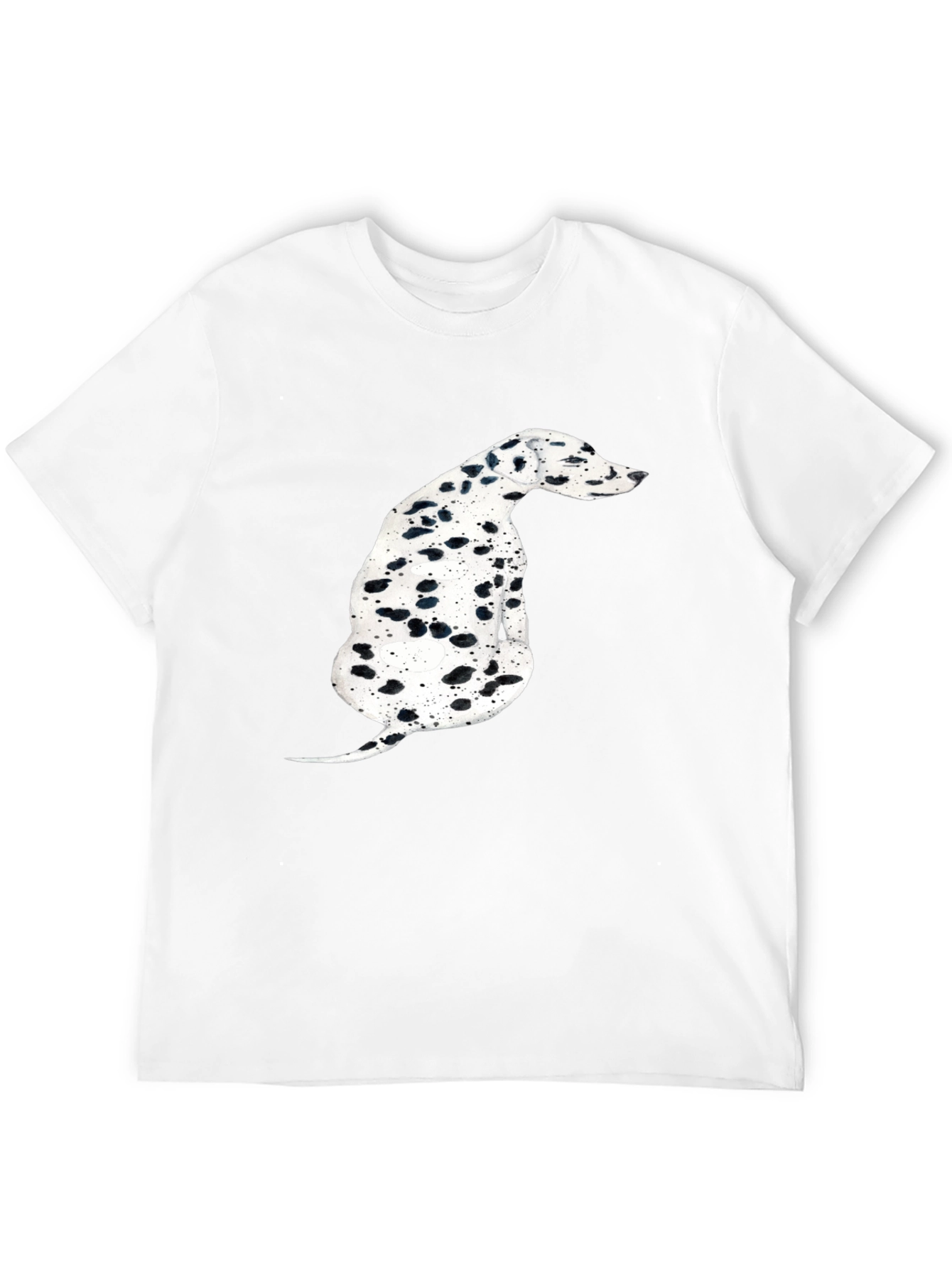 Dalmatian Dog Print Black T-Shirt