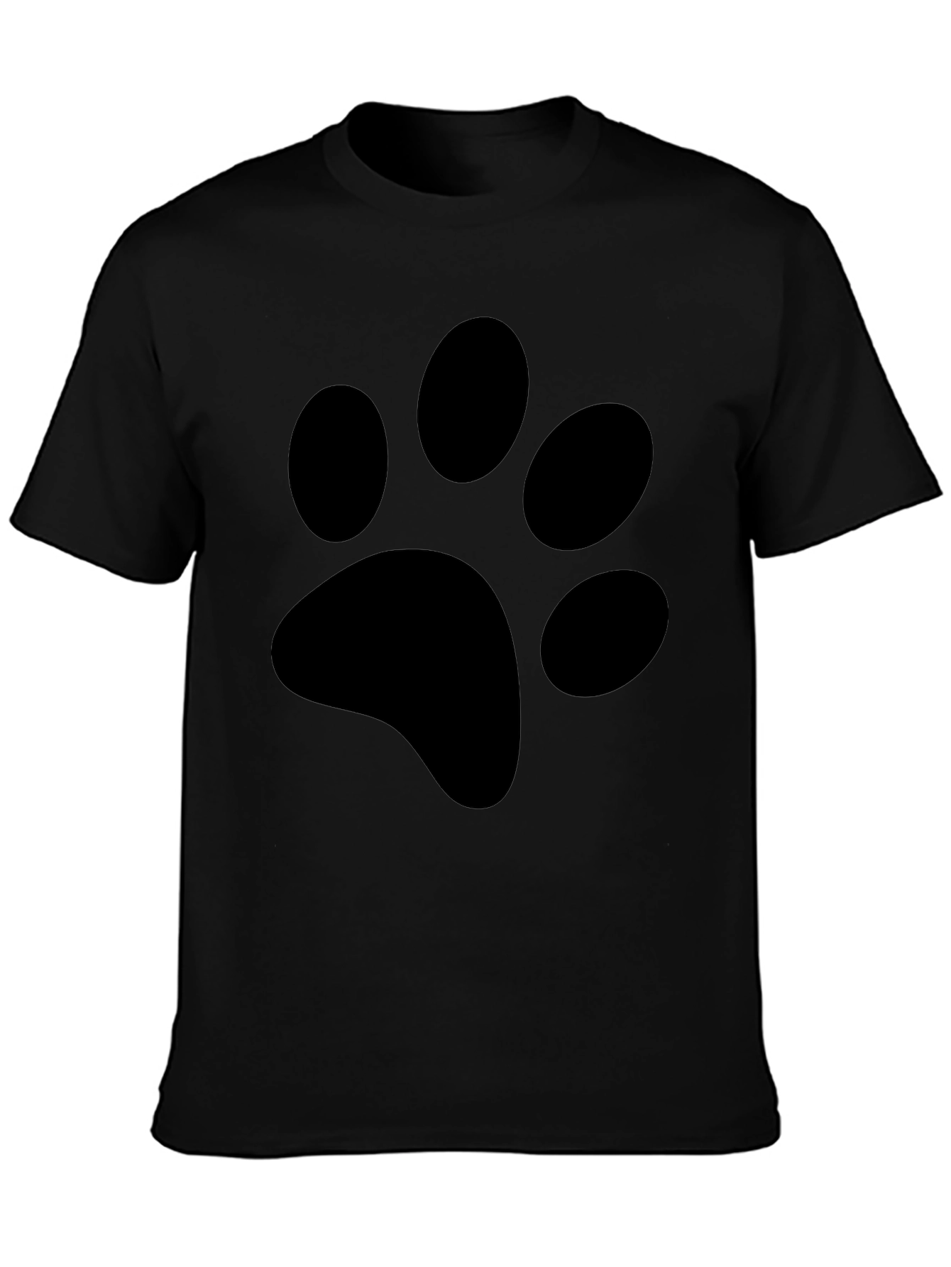Black Paw Print T-Shirt - Casual Style