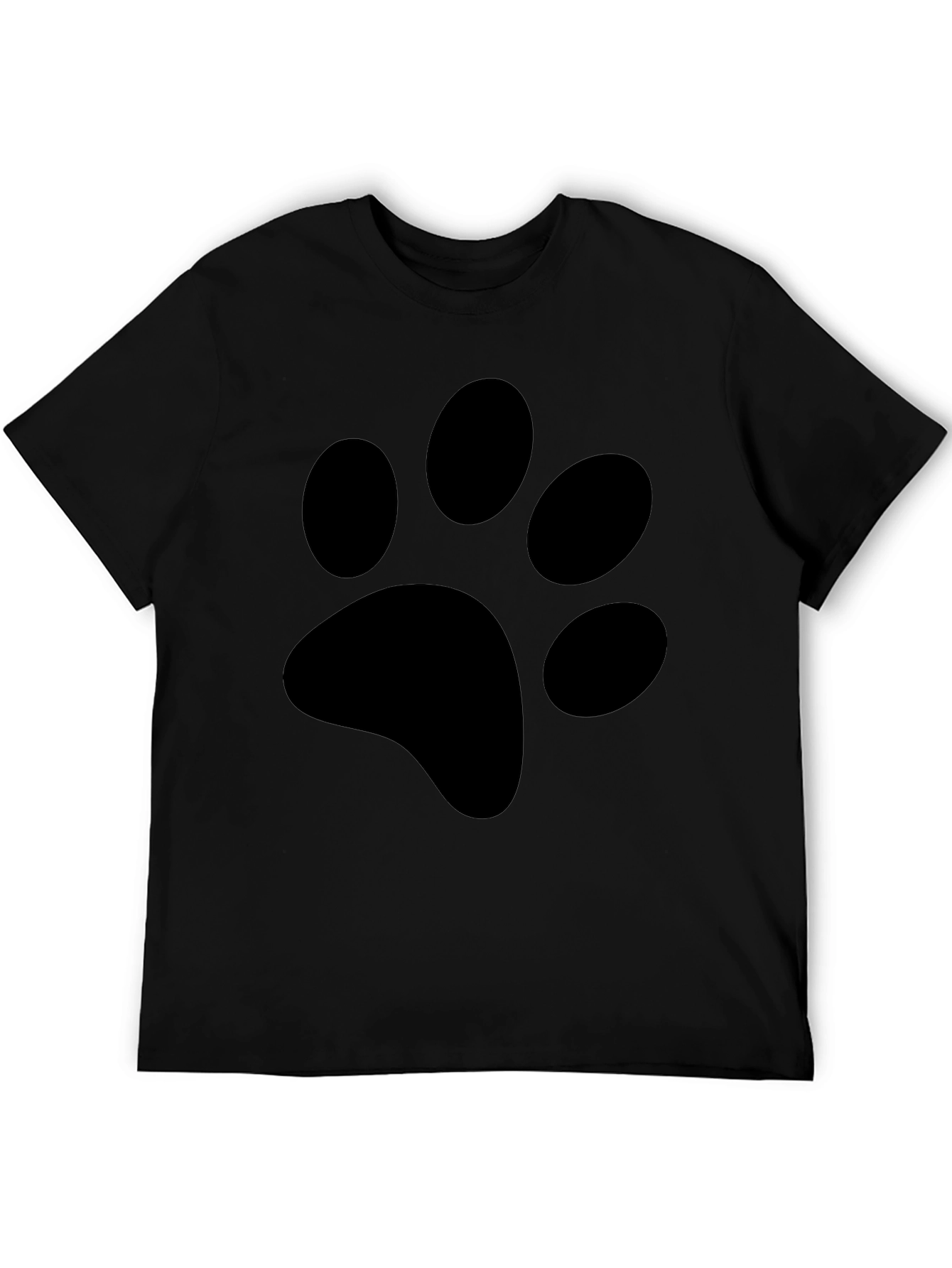 Black Paw Print T-Shirt - Casual Style