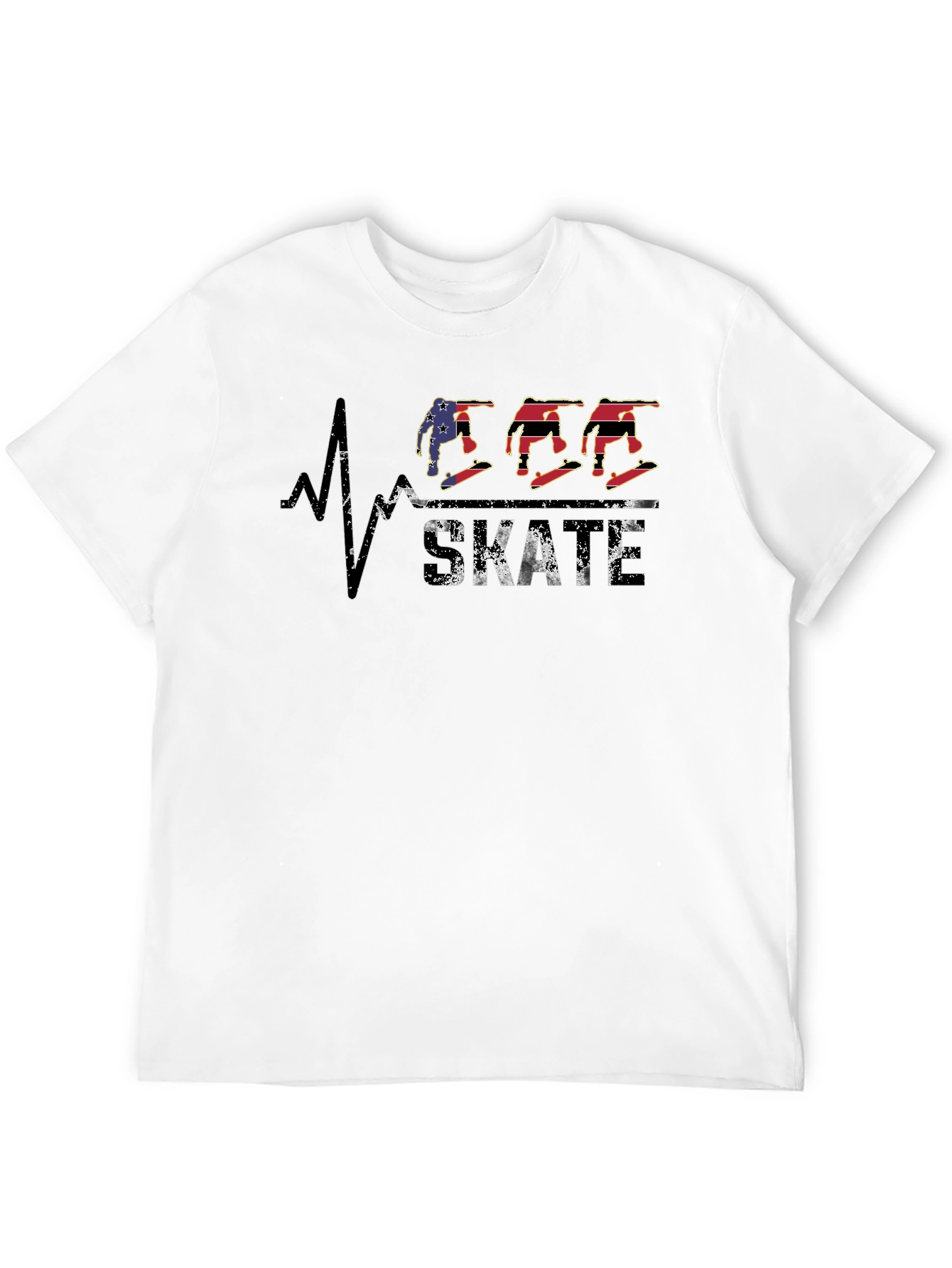 Skateboarding Heartbeat Graphic Tee