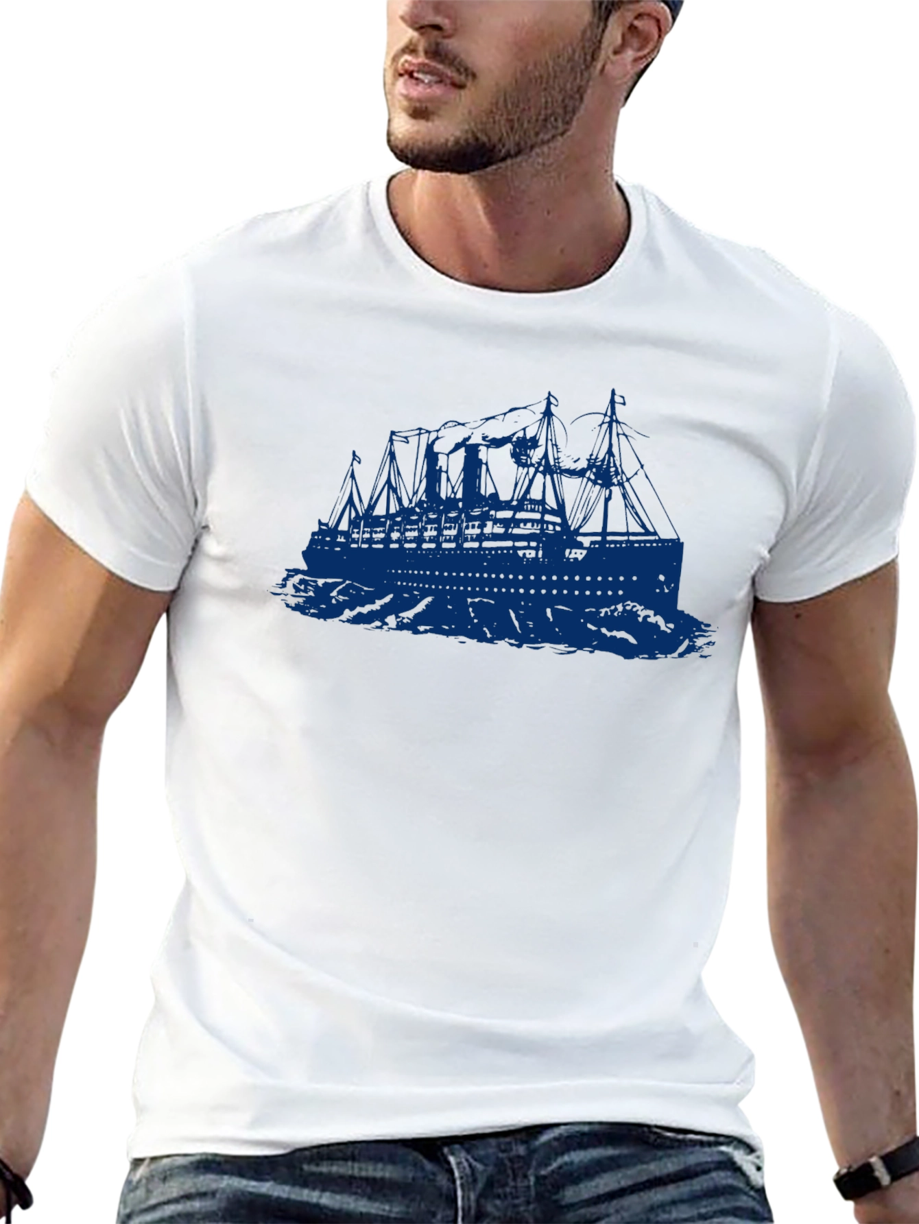 Titanic Graphic T-Shirt - Retro Ocean Liner Tee