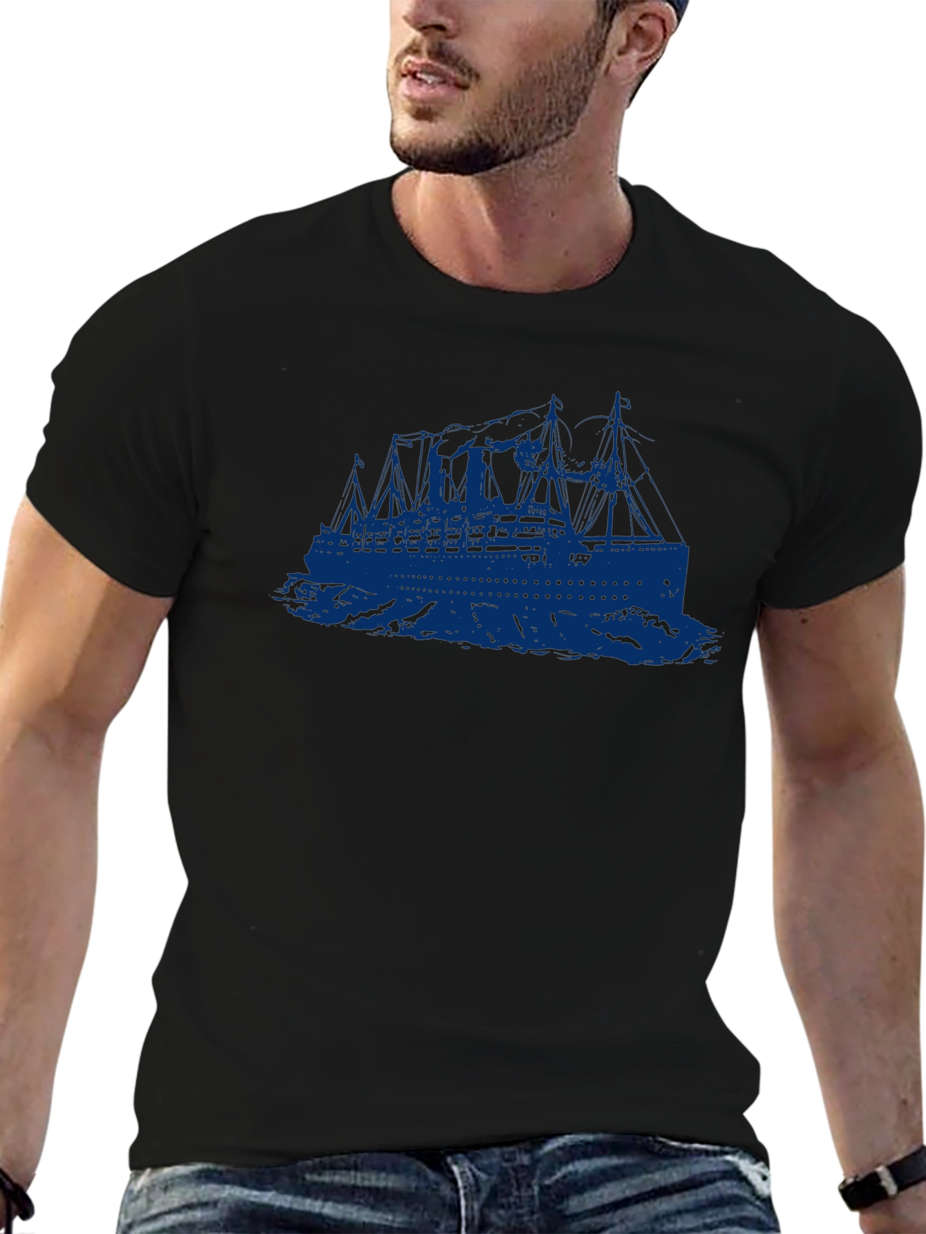 Titanic Graphic T-Shirt - Retro Ocean Liner Tee