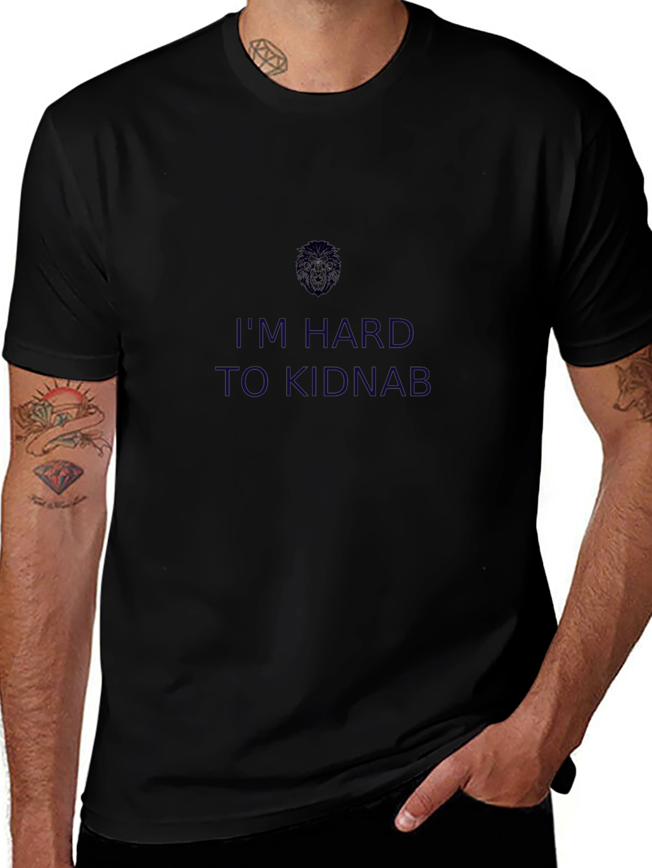 Im Hard to Kidnap Tee -  Black Casual T-Shirt