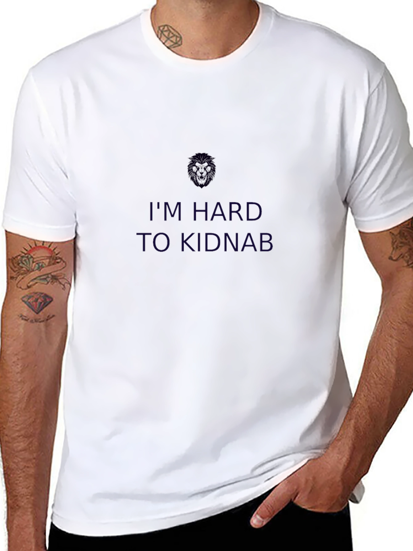Im Hard to Kidnap Tee -  Black Casual T-Shirt