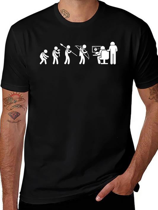 Evolution of Man Programmer Black T-Shirt