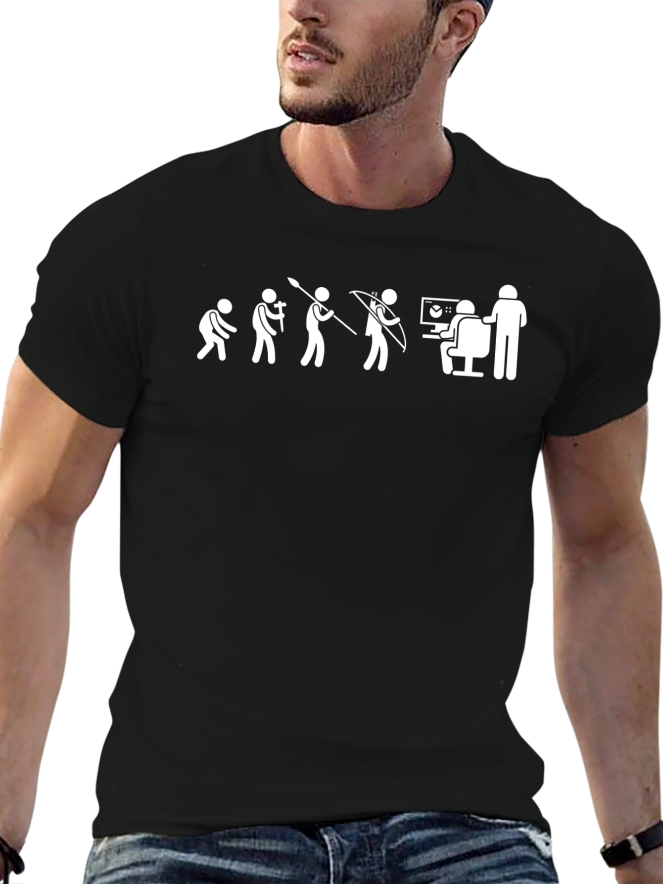 Evolution of Man Programmer Black T-Shirt