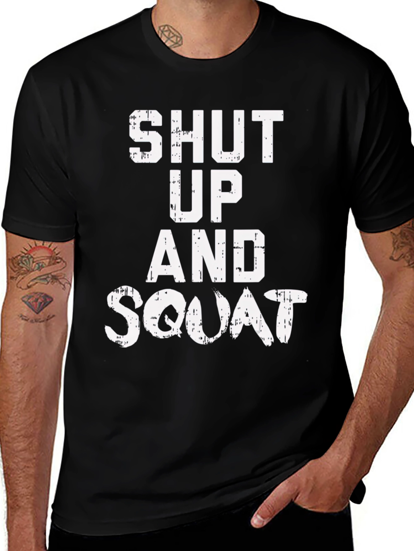 Shut Up and Squat Black Graphic Tee