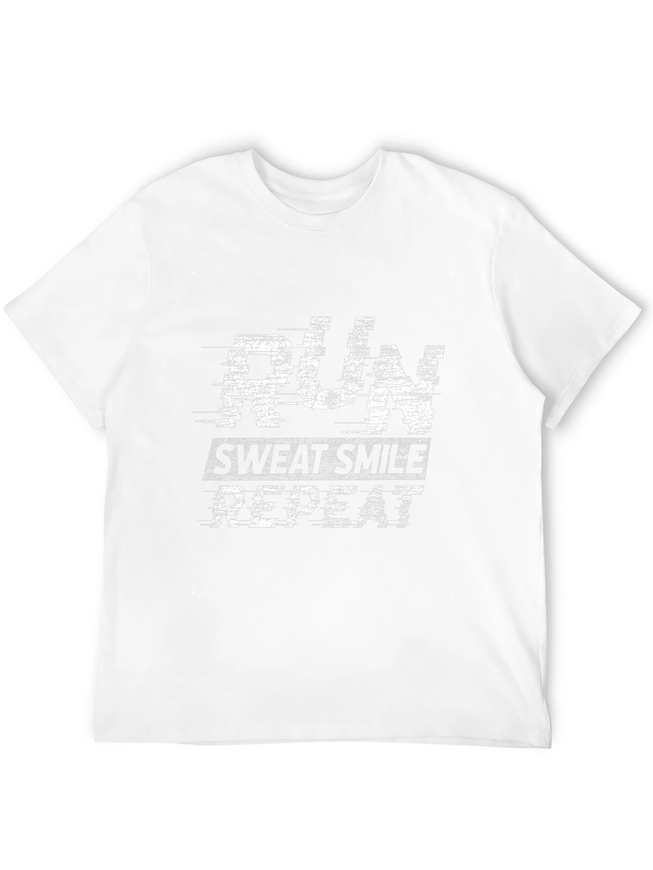 Run Sweat Smile Repeat Black Graphic Tee