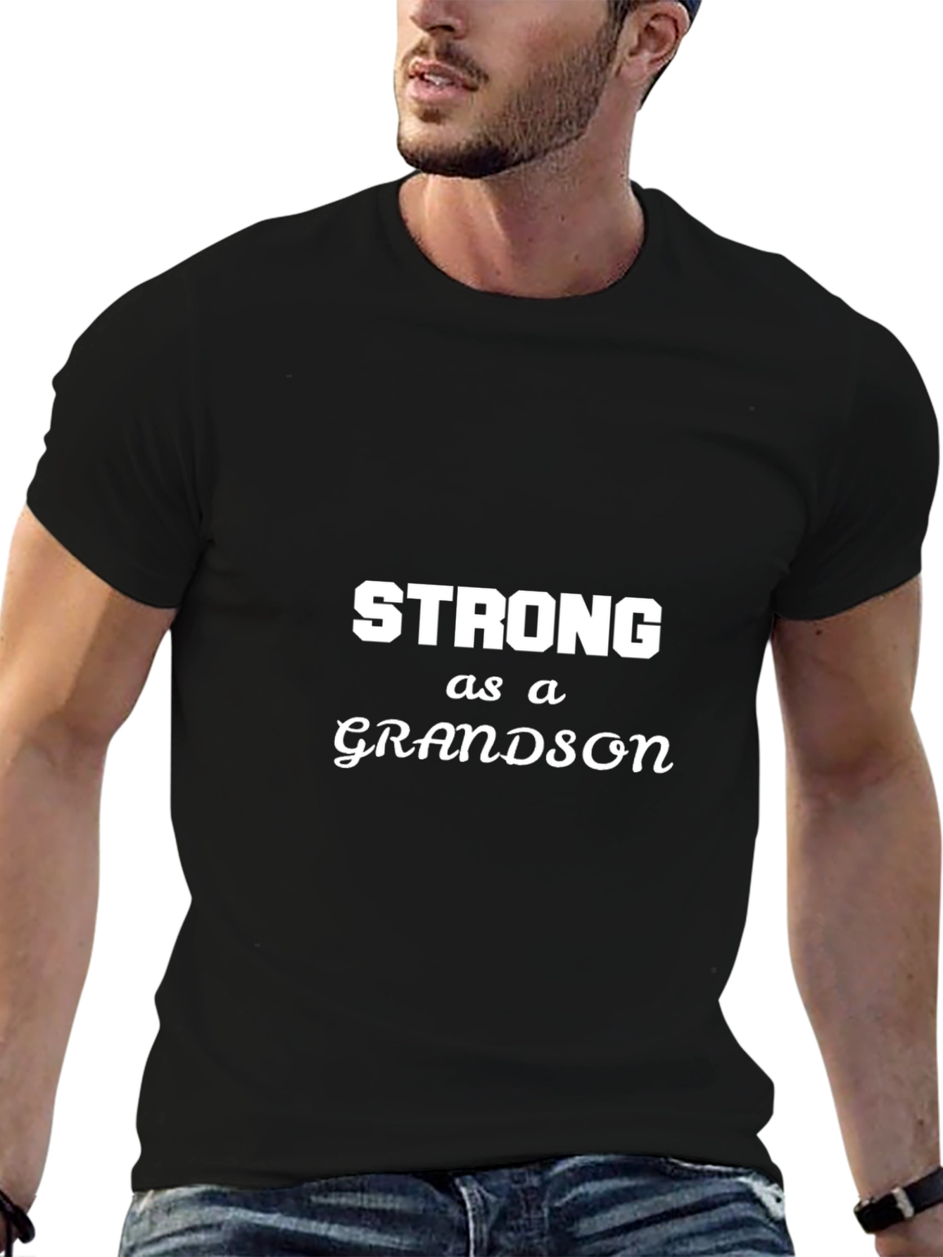 Strong as a Grandson Graphic T-Shirt