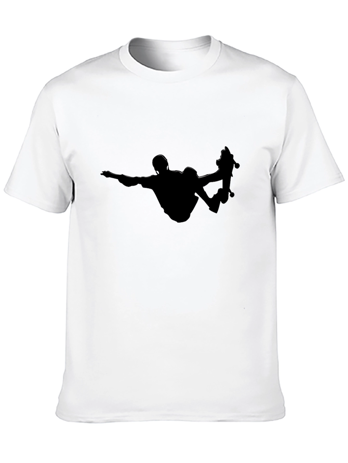 Skateboarder Silhouette Tee - Black Graphic T-Shirt