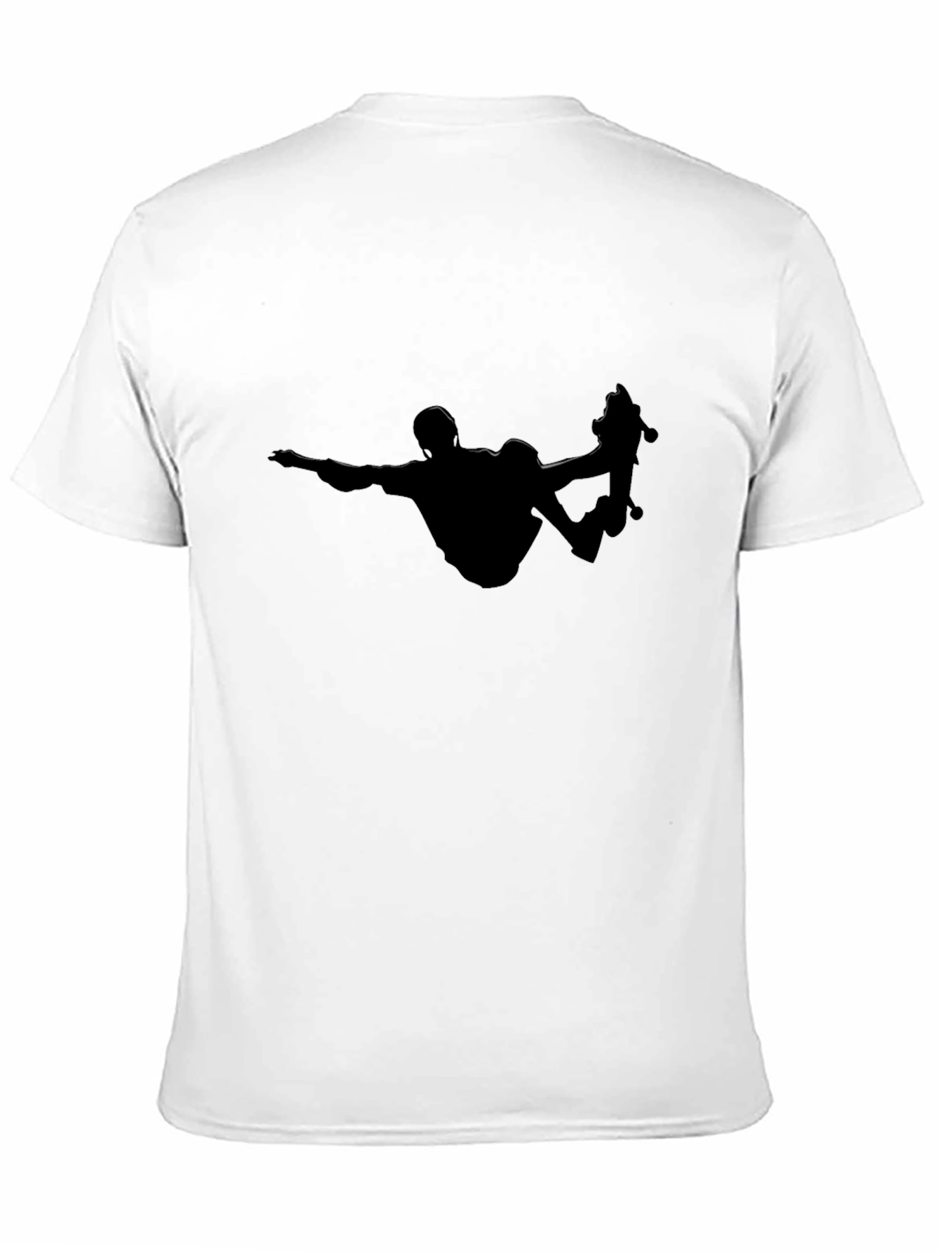 Skateboarder Silhouette Tee - Black Graphic T-Shirt
