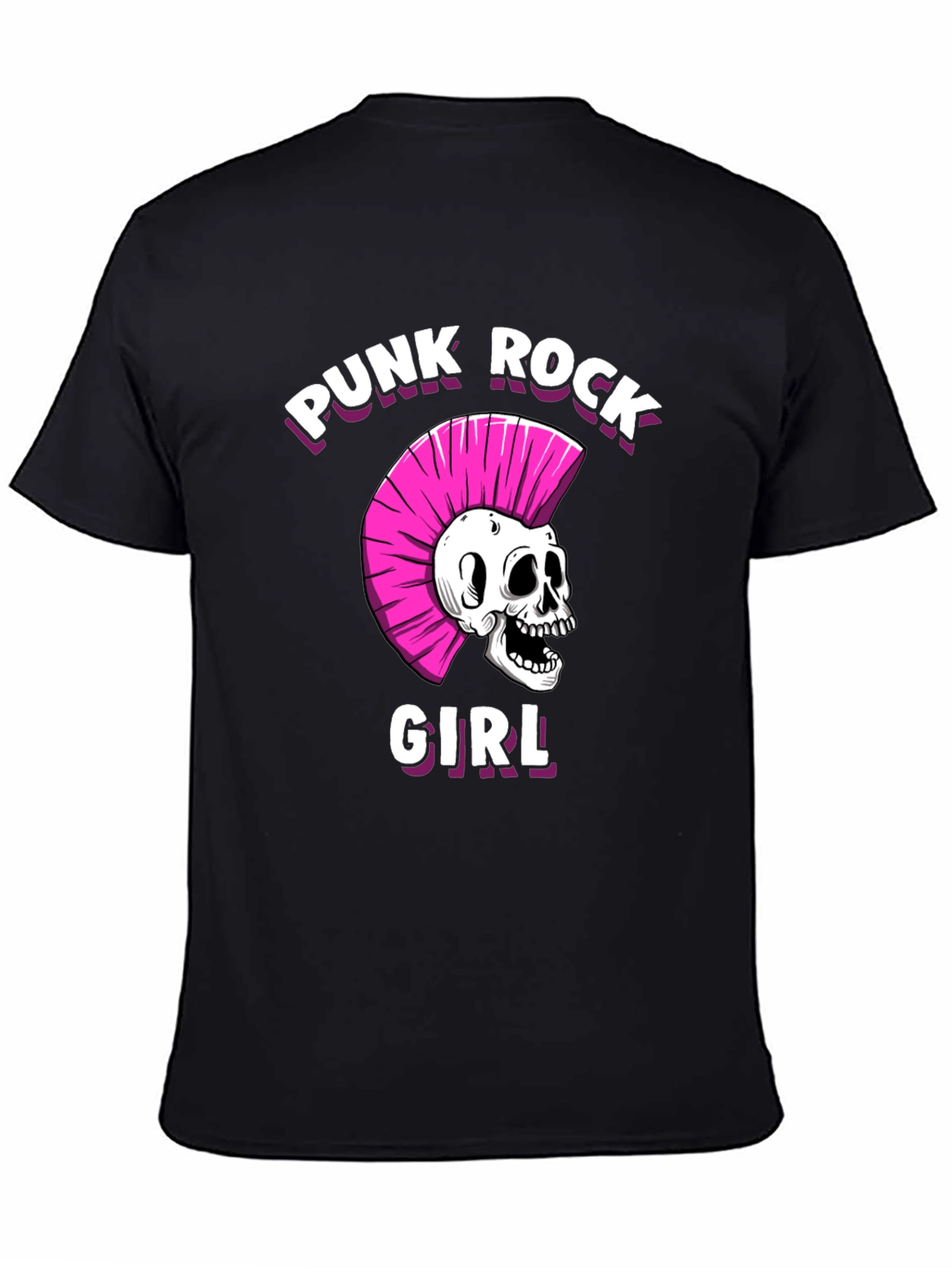 Punk Rock Girl T-Shirt - Skull Graphic Tee