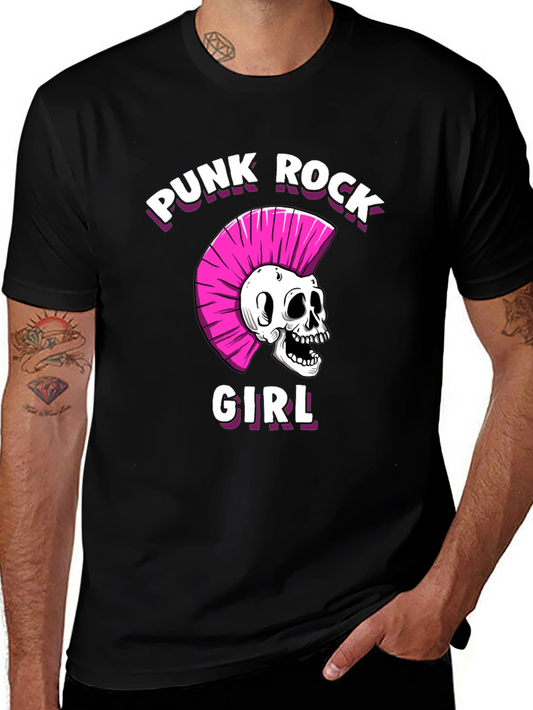 Punk Rock Girl T-Shirt - Skull Graphic Tee