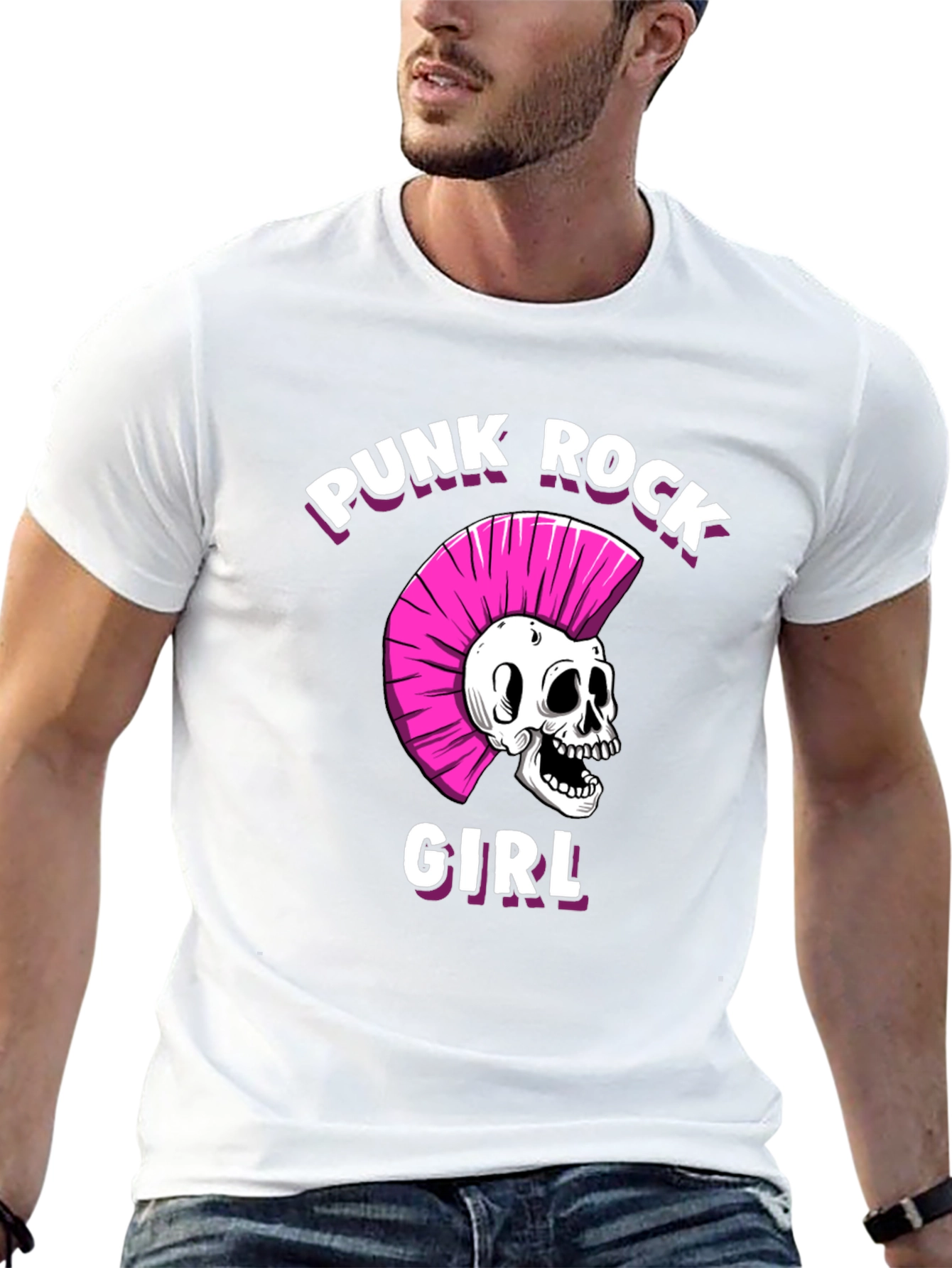 Punk Rock Girl T-Shirt - Skull Graphic Tee