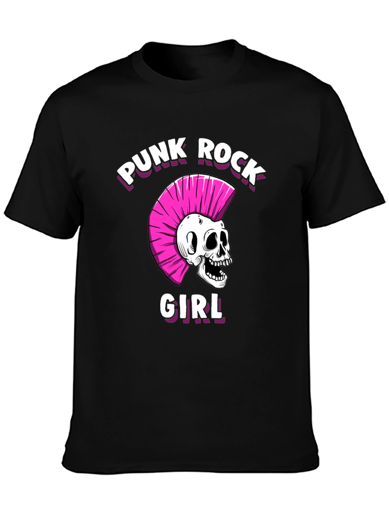 Punk Rock Girl T-Shirt - Skull Graphic Tee