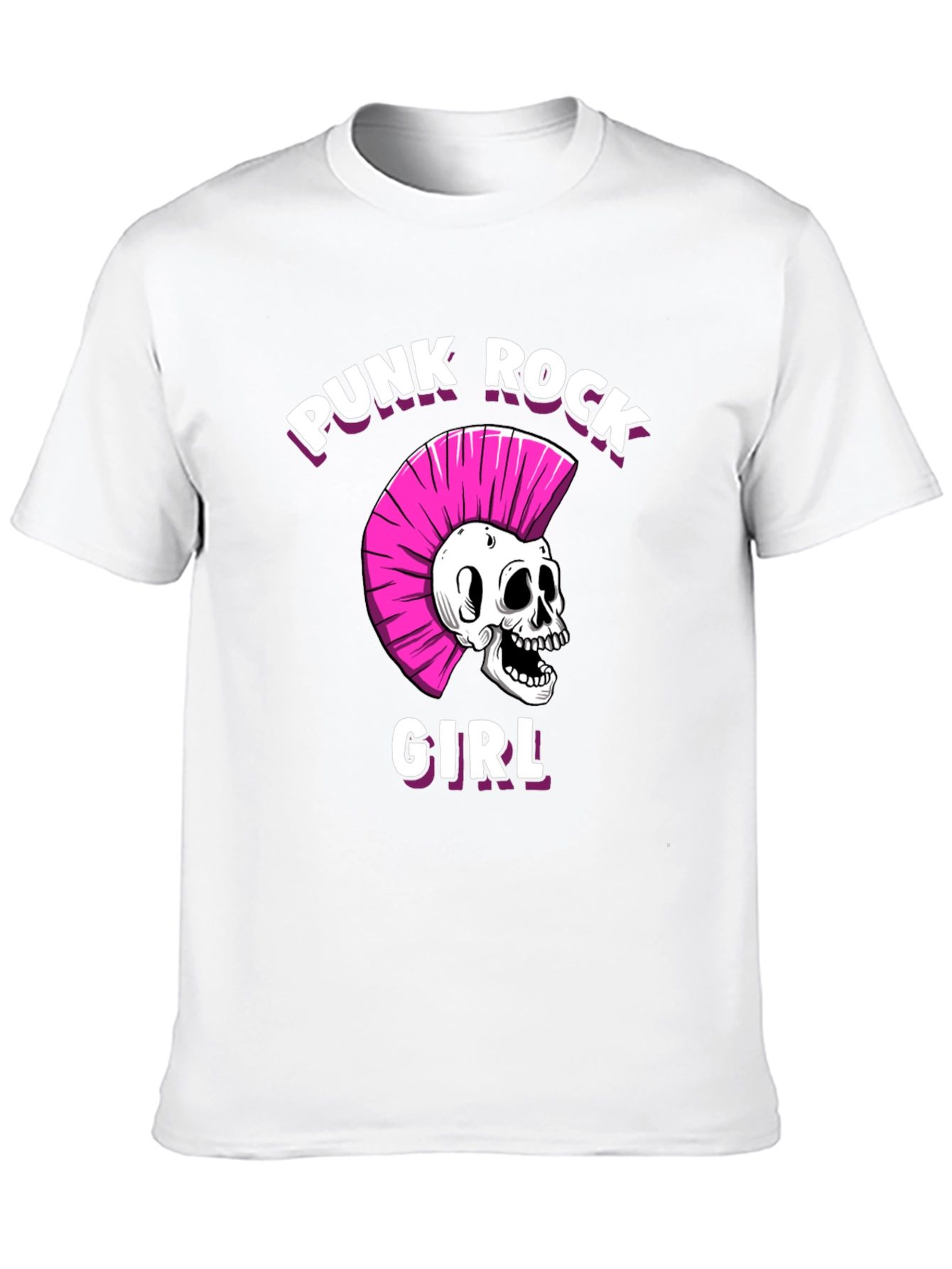 Punk Rock Girl T-Shirt - Skull Graphic Tee
