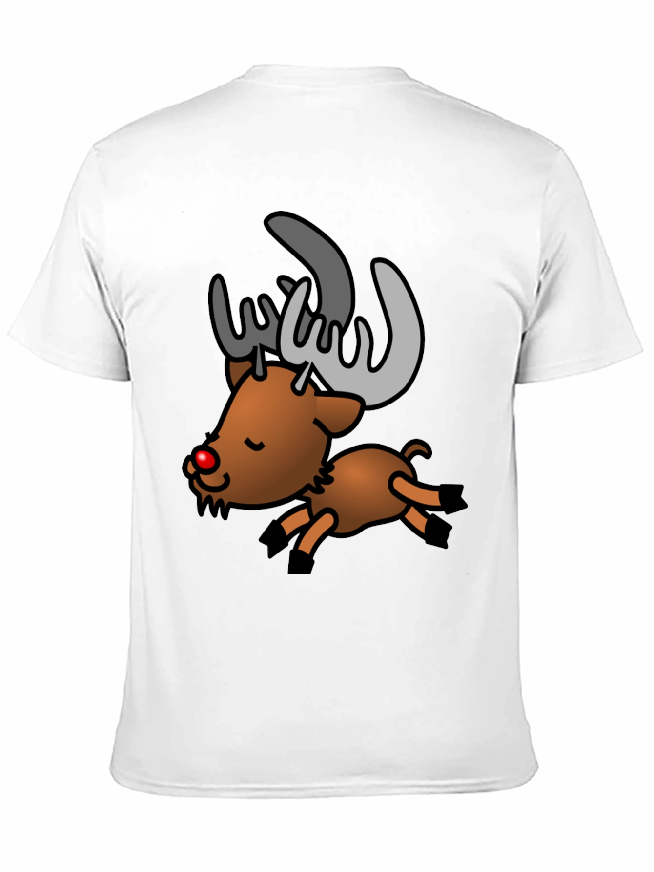 Festive Reindeer Graphic Tee - Black