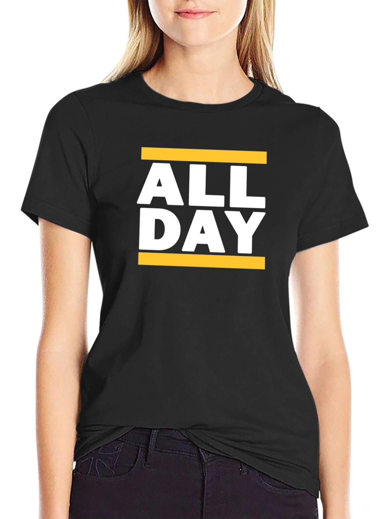 All Day Graphic Tee - Black Casual T-Shirt