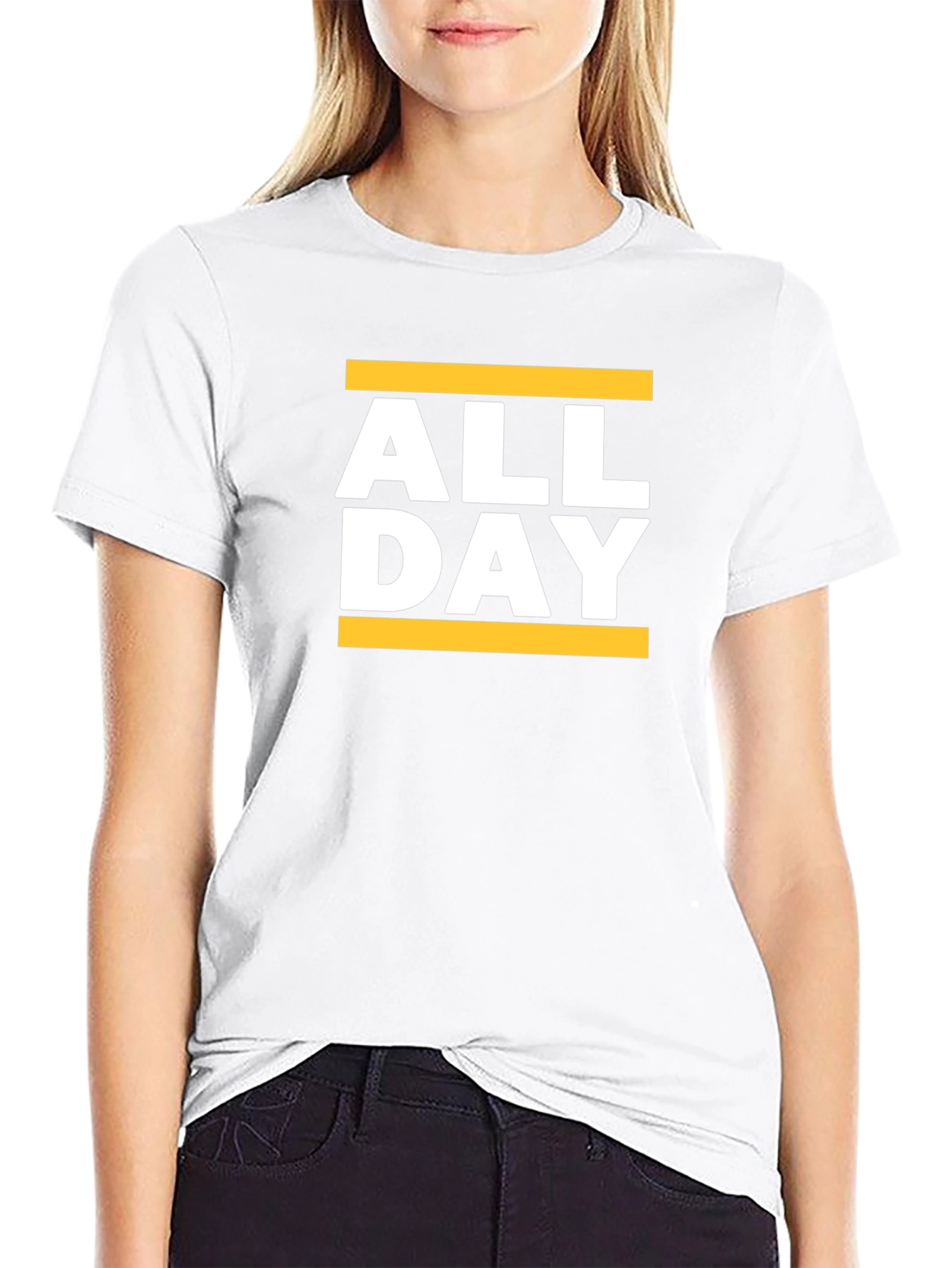 All Day Graphic Tee - Black Casual T-Shirt