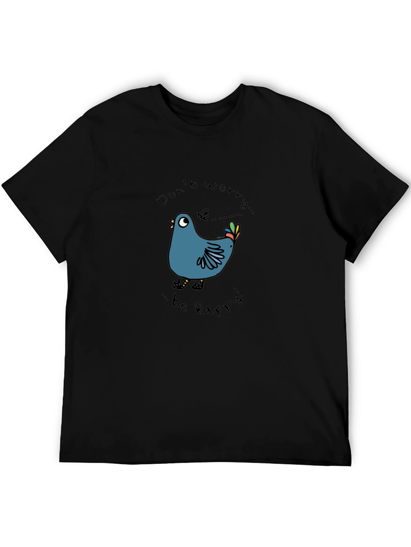 Dont Worry Be Happy T-Shirt Bird Graphic