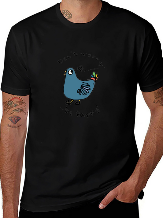 Dont Worry Be Happy T-Shirt Bird Graphic