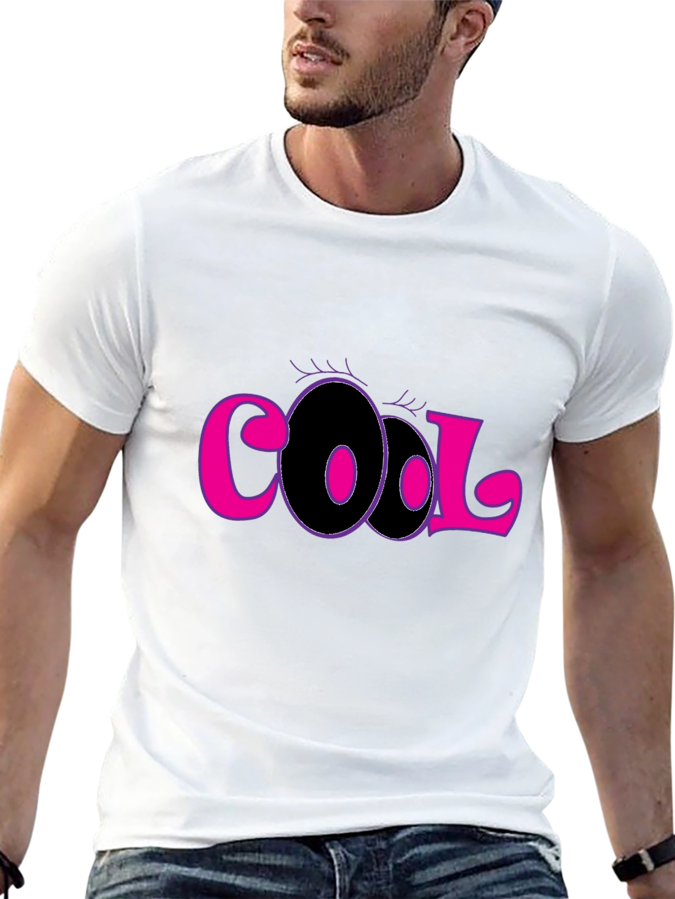 Cool Graphic Tee - Stylish Black Cotton T-Shirt