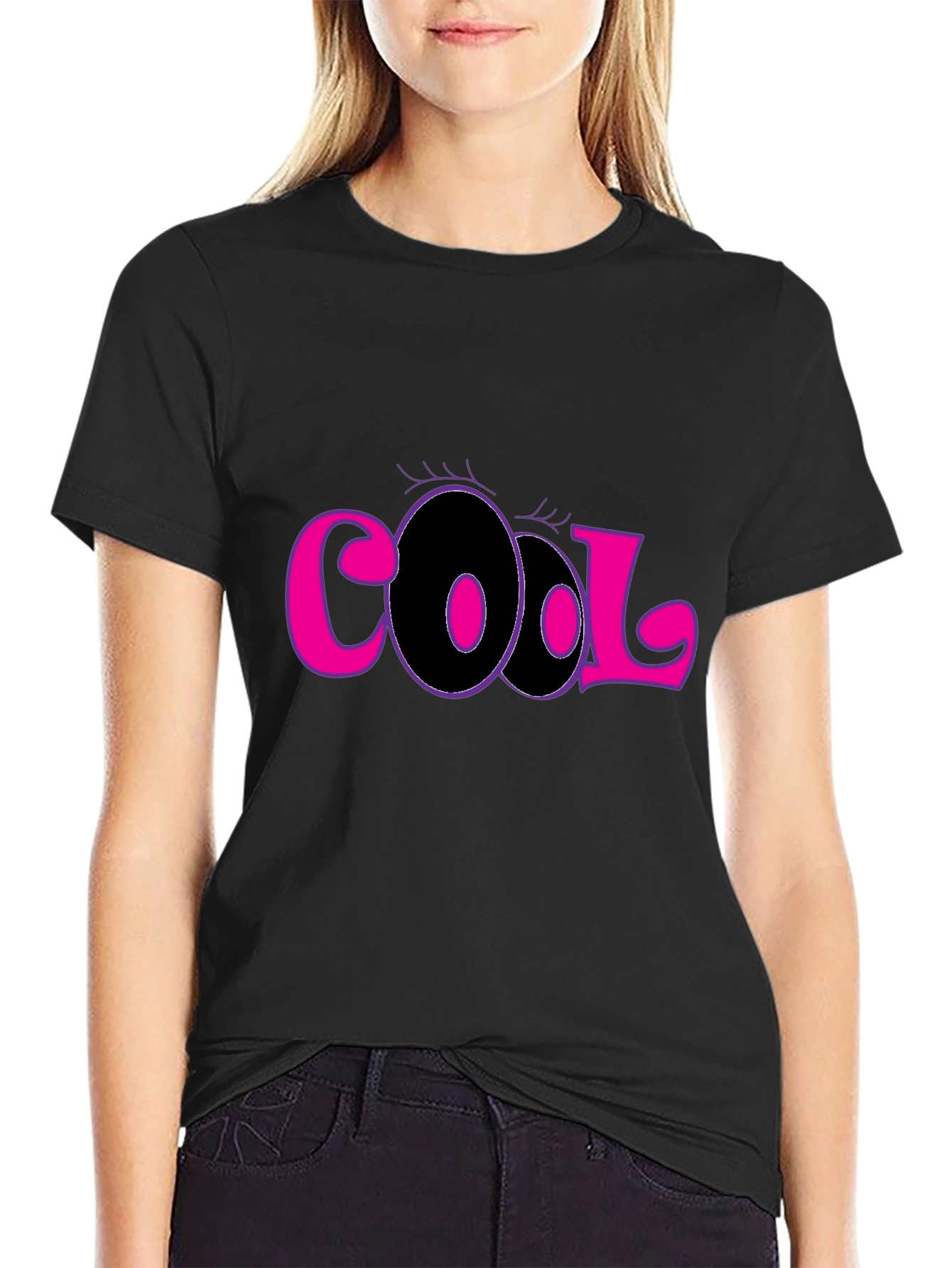 Cool Graphic Tee - Stylish Black Cotton T-Shirt