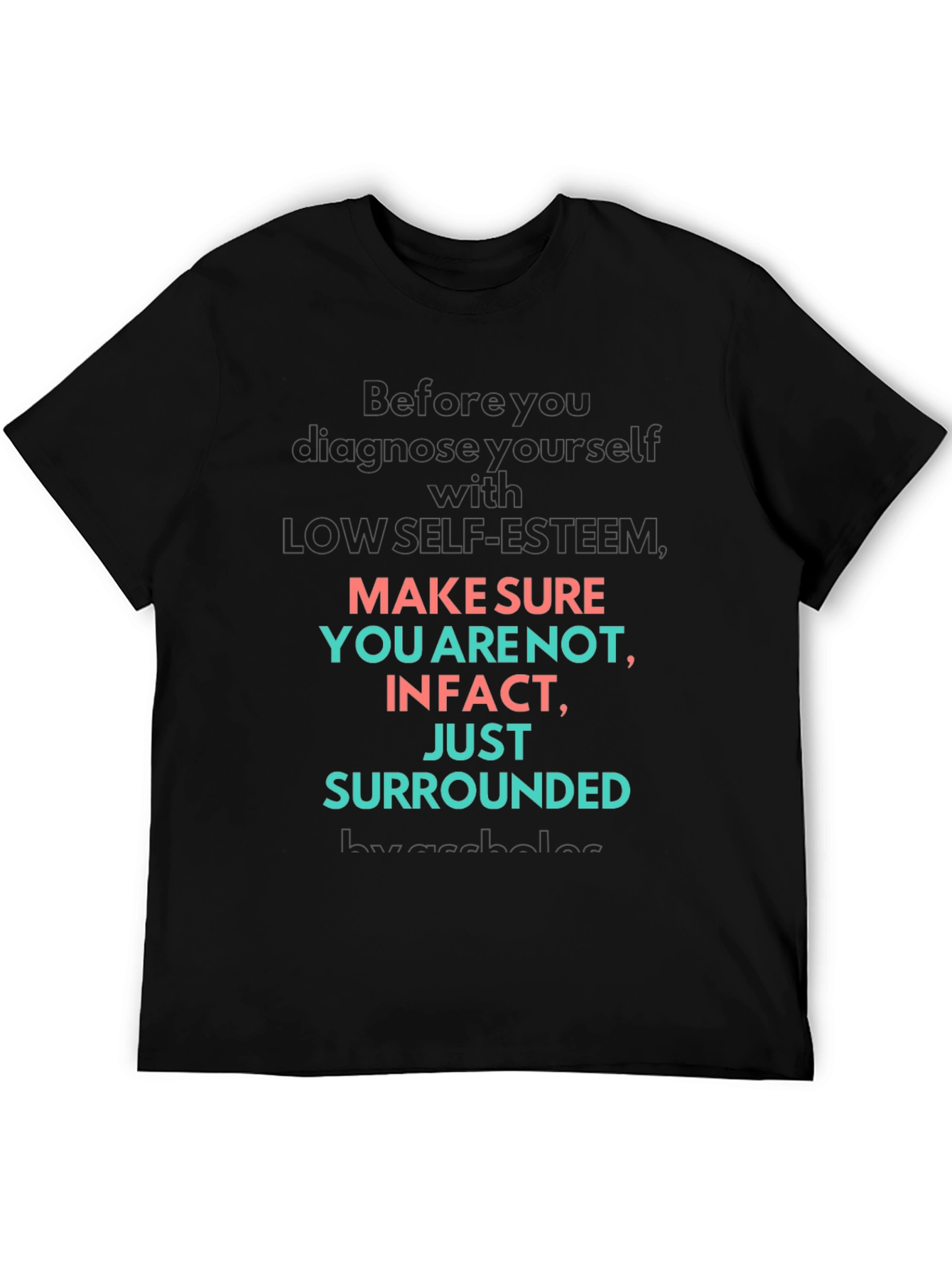 Self-Esteem Graphic Tee - Black T-Shirt